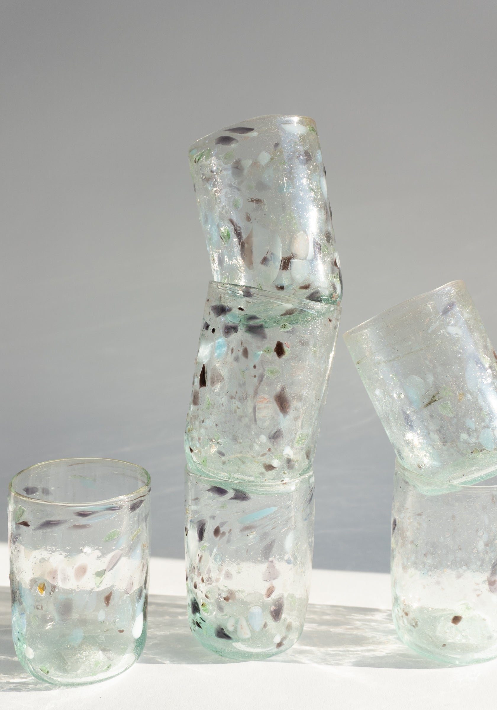 Marbled Handblown Glass Cup