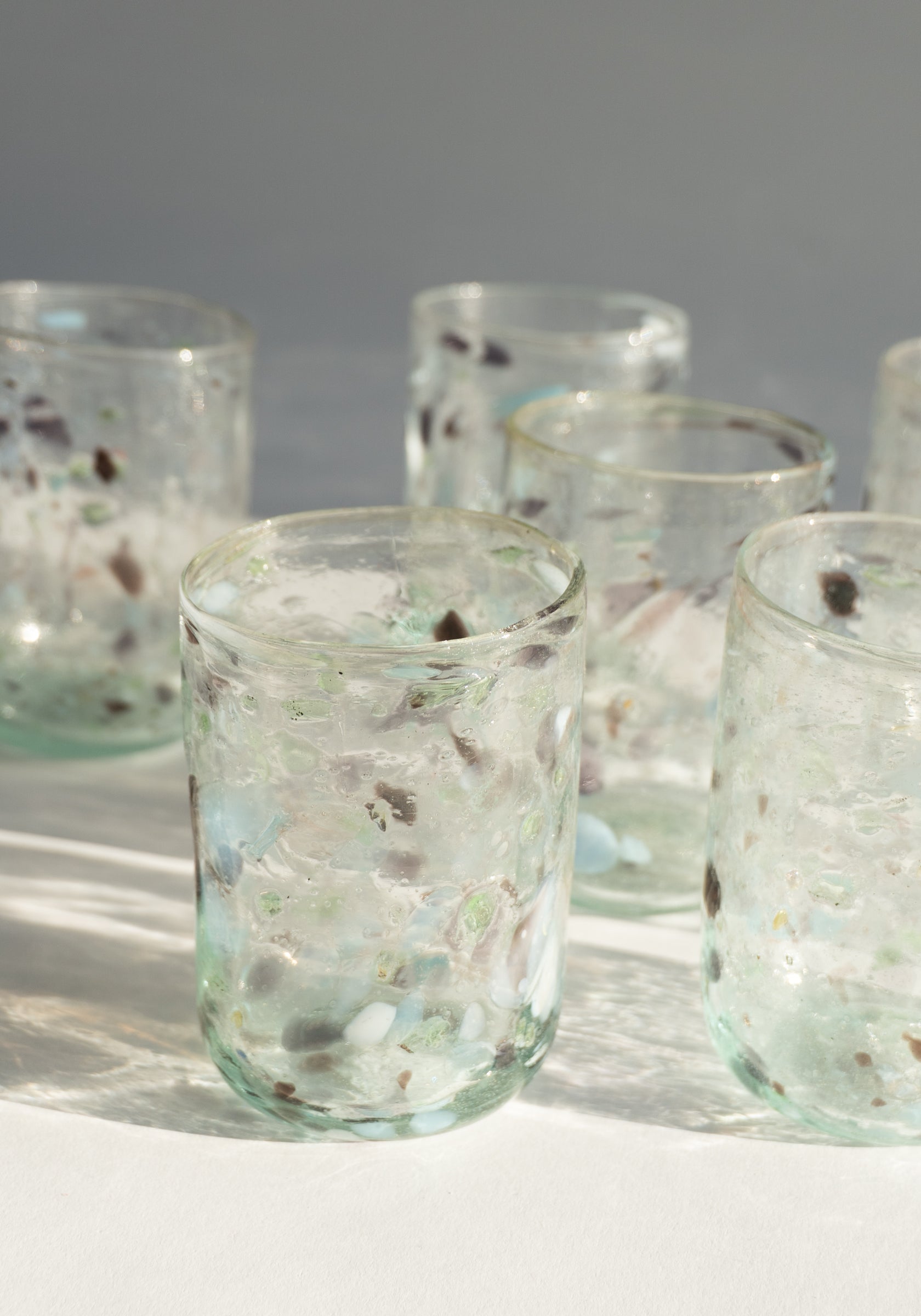 Marbled Handblown Glass Cup