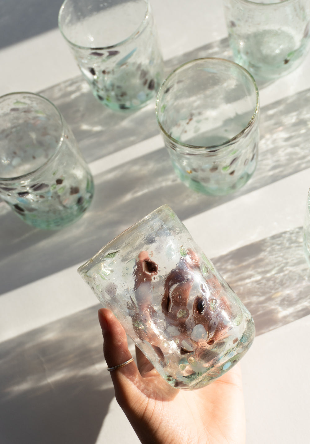 Kiliim Marbled Handblown Glass Cup