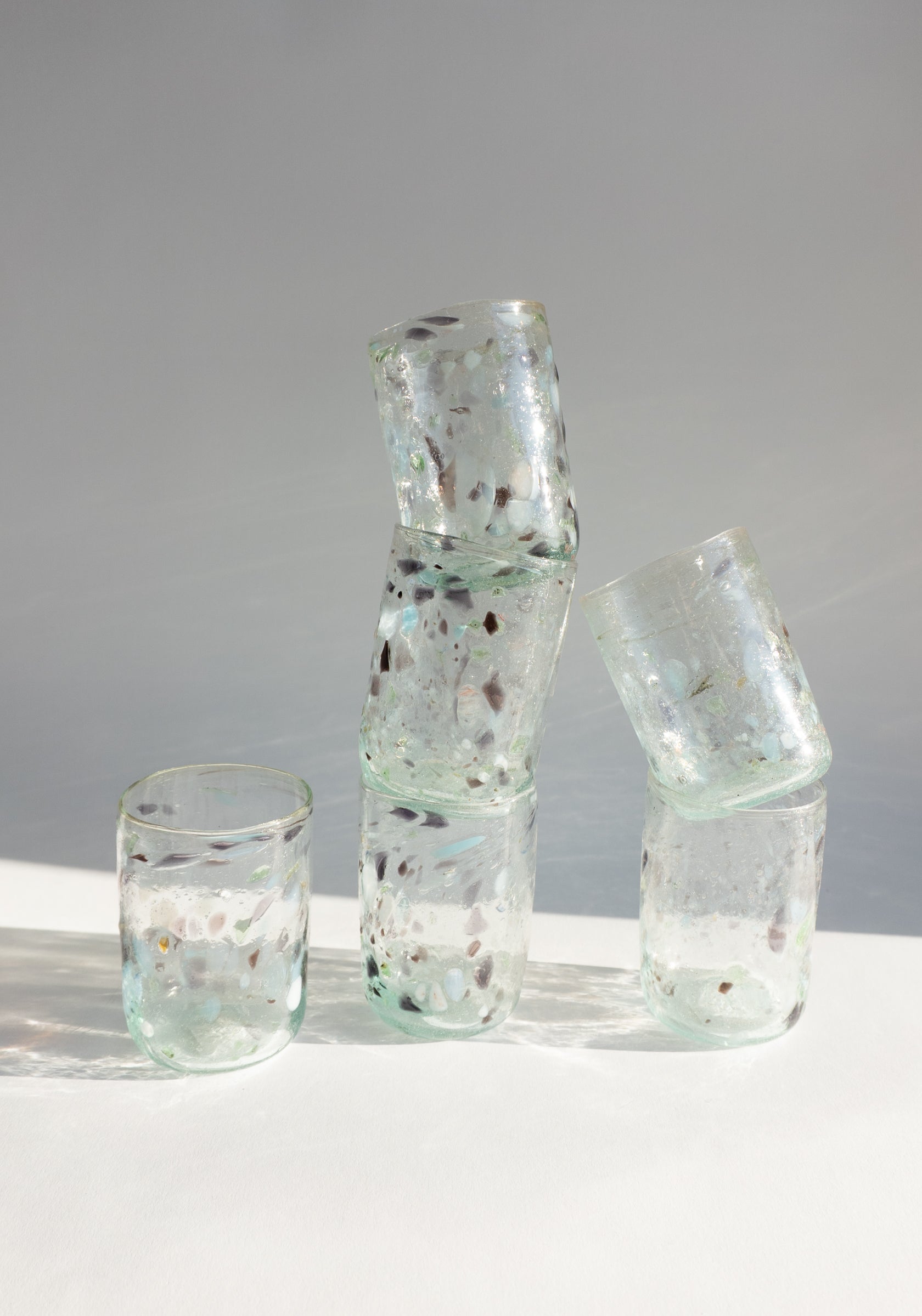 Marbled Handblown Glass Cup