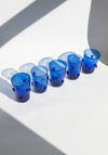 Studded Recycled Blue Glass Cup