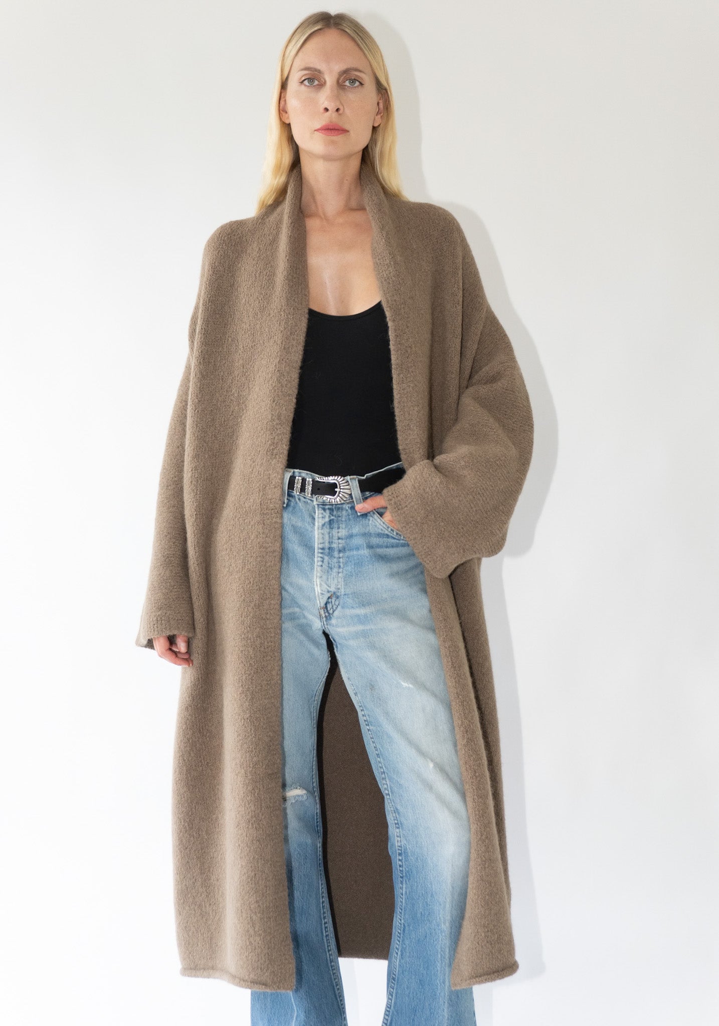 Lauren Manoogian Long Shaw Cardigan in Tobacco