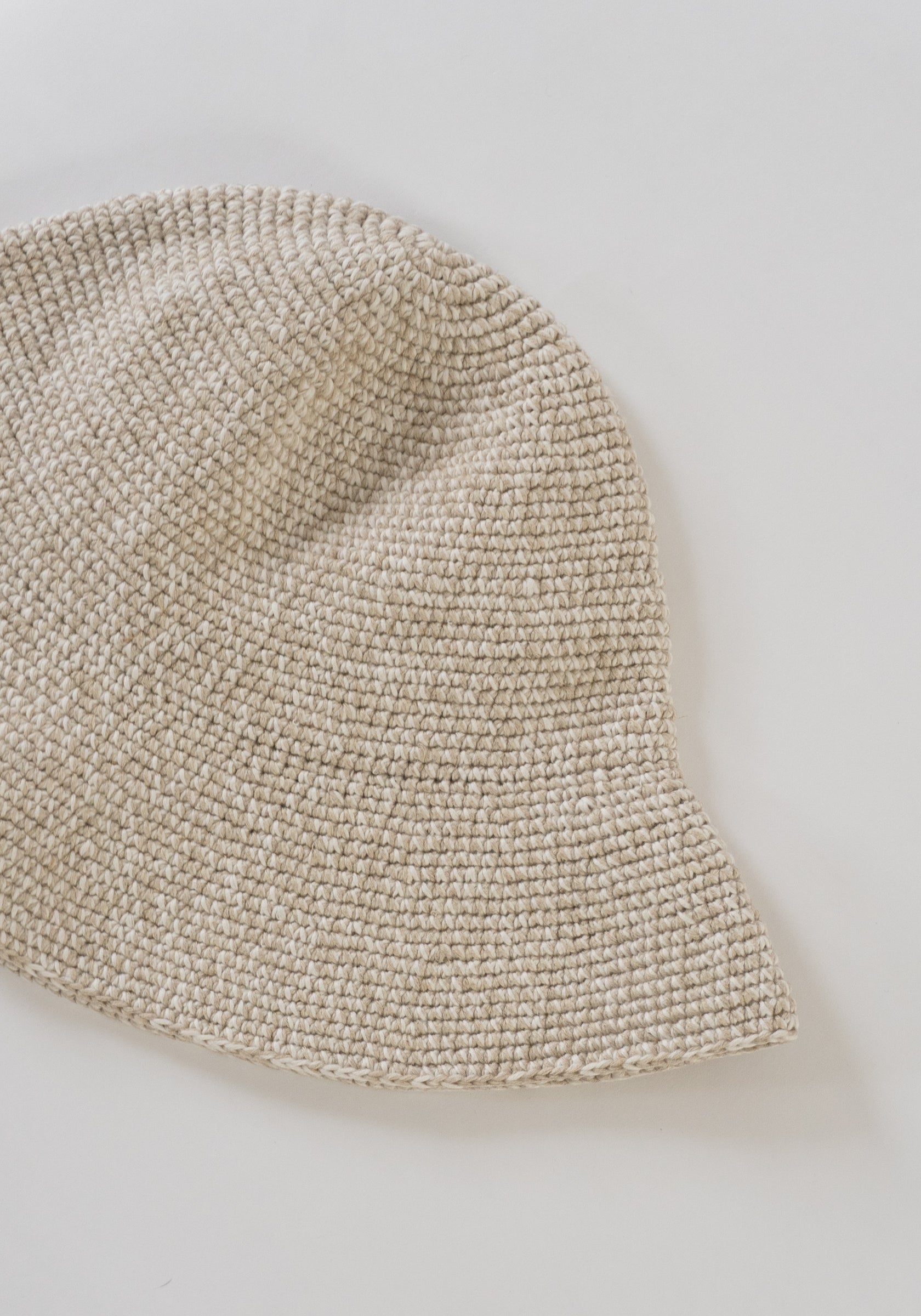 Lauren Manoogian Crochet Brim Hat in Bone Marl