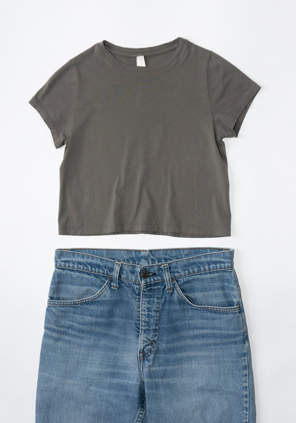 Lauren Manoogian Fine Crop Tee in Fatigue