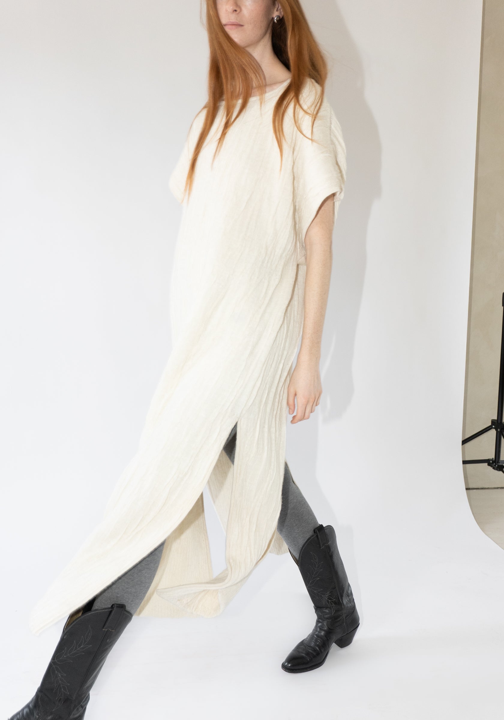 Gauze Caftan in Raw White