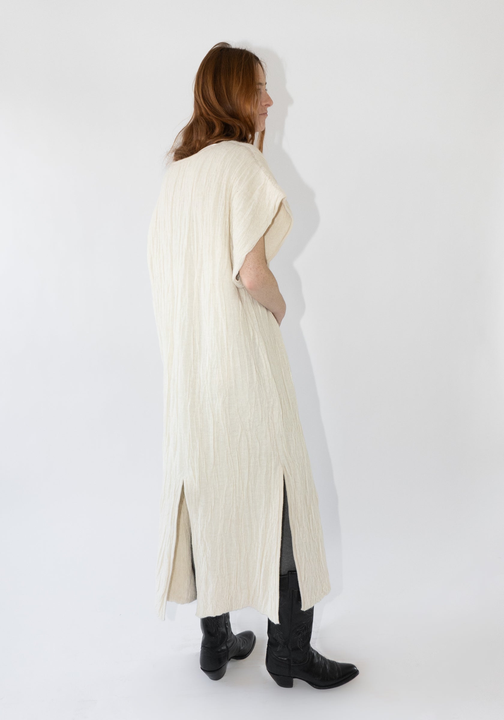 Gauze Caftan in Raw White