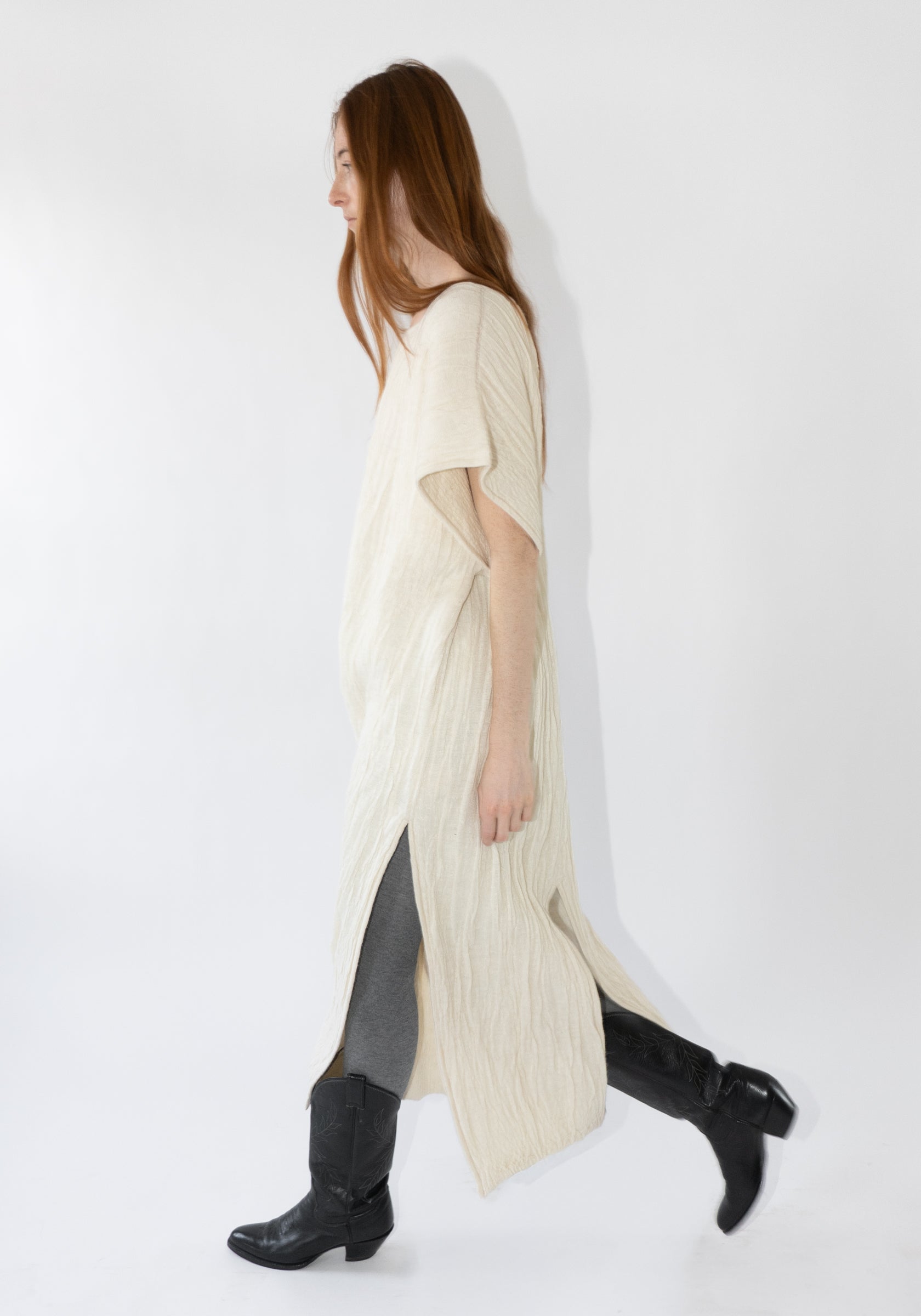 Gauze Caftan in Raw White