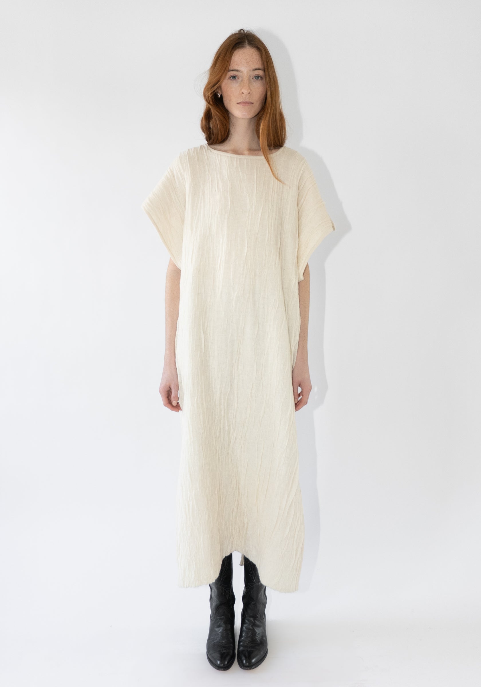 Gauze Caftan in Raw White