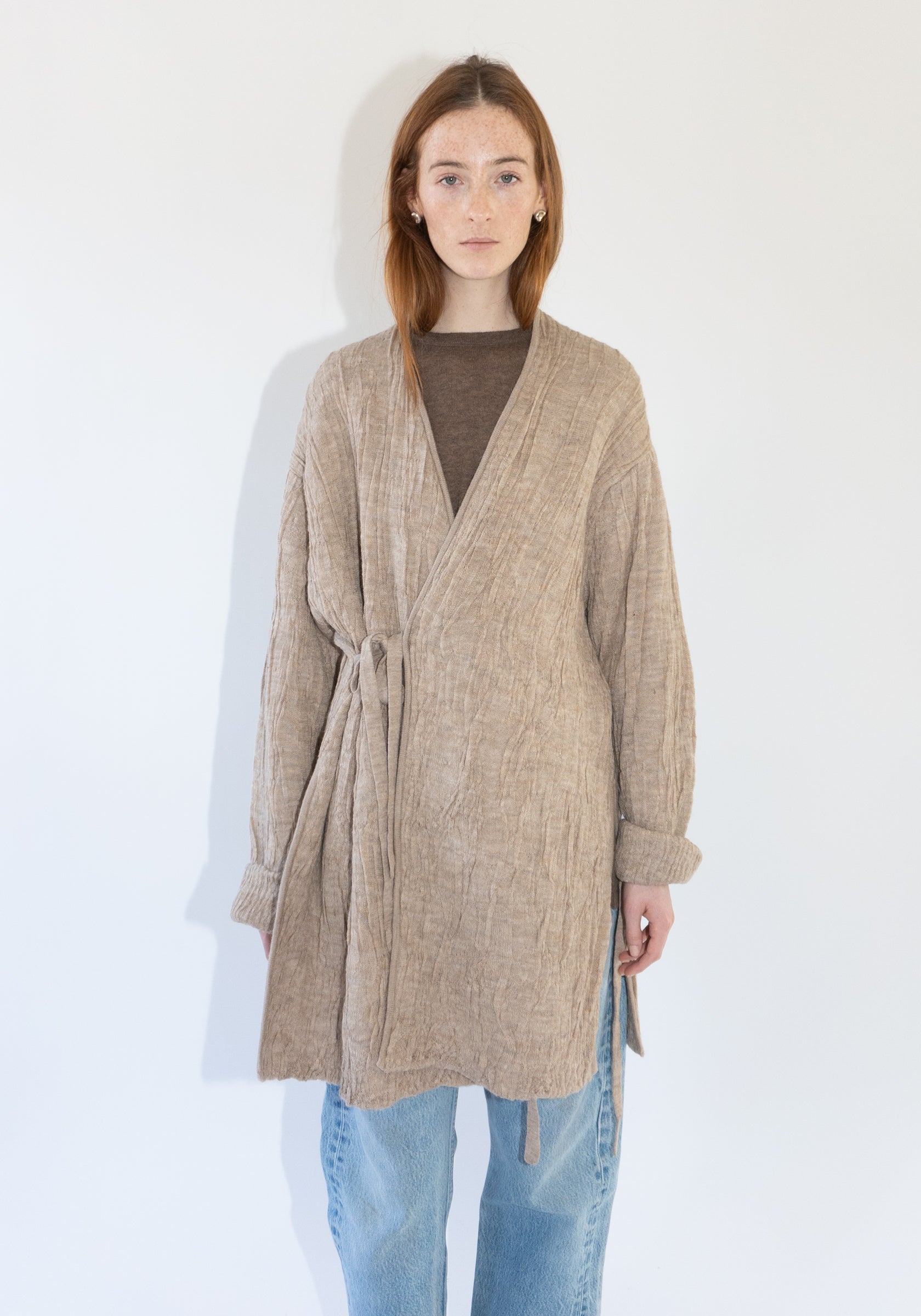 Gauze Cardigan in Oak