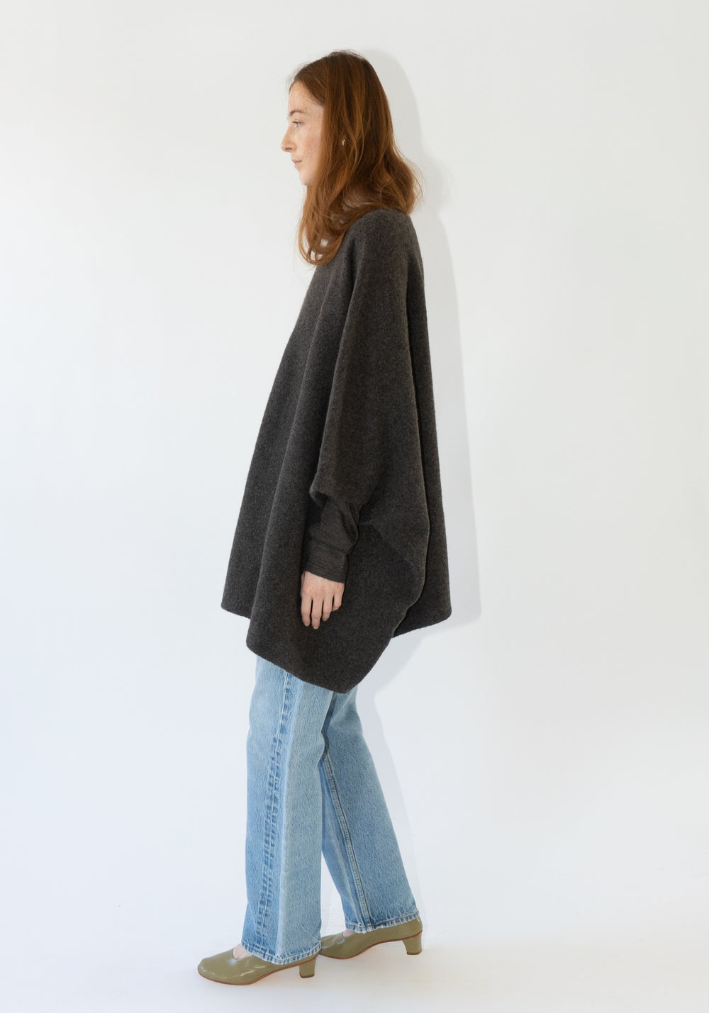 Horizontal Poncho in Blackened