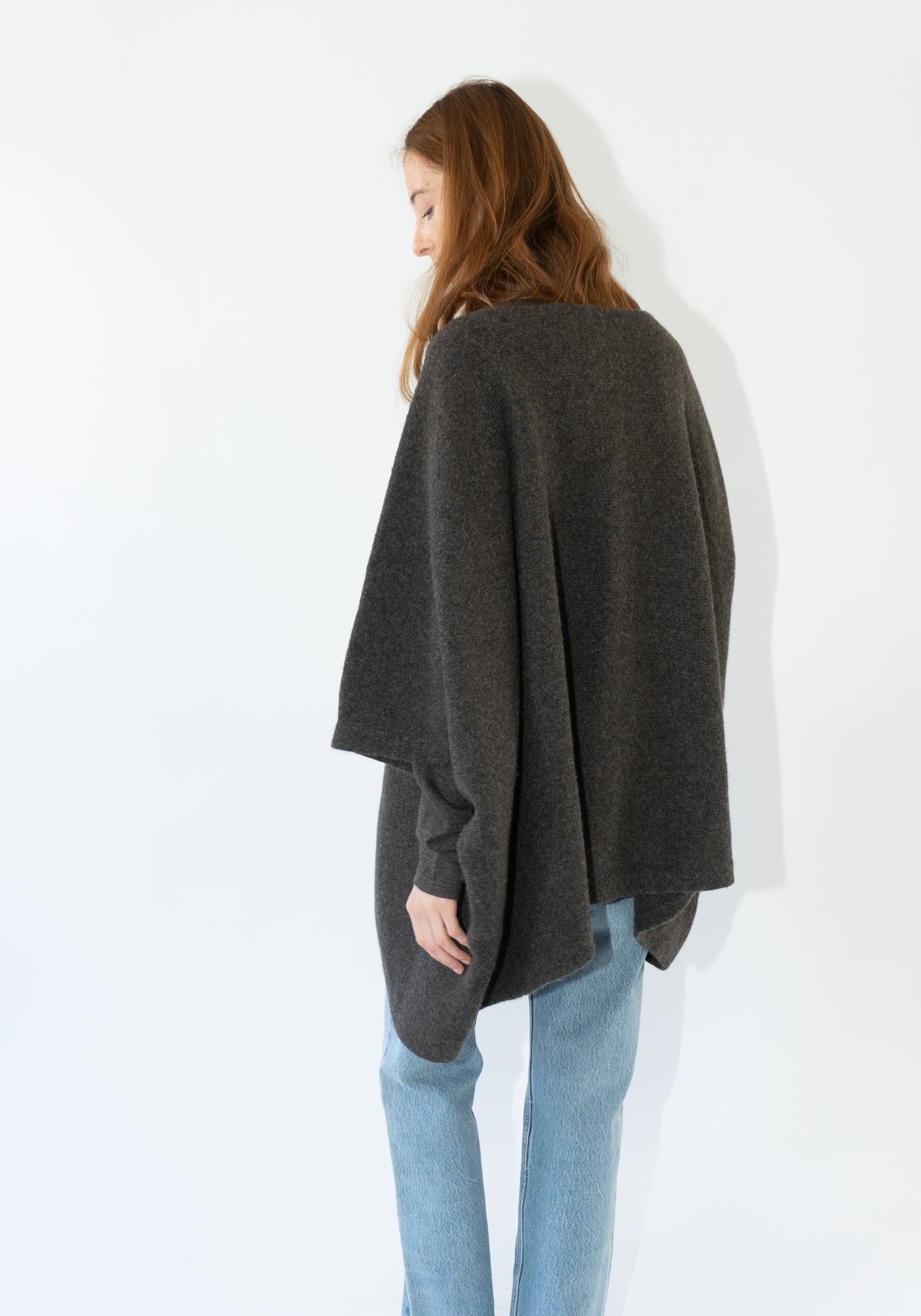 Horizontal Poncho in Blackened