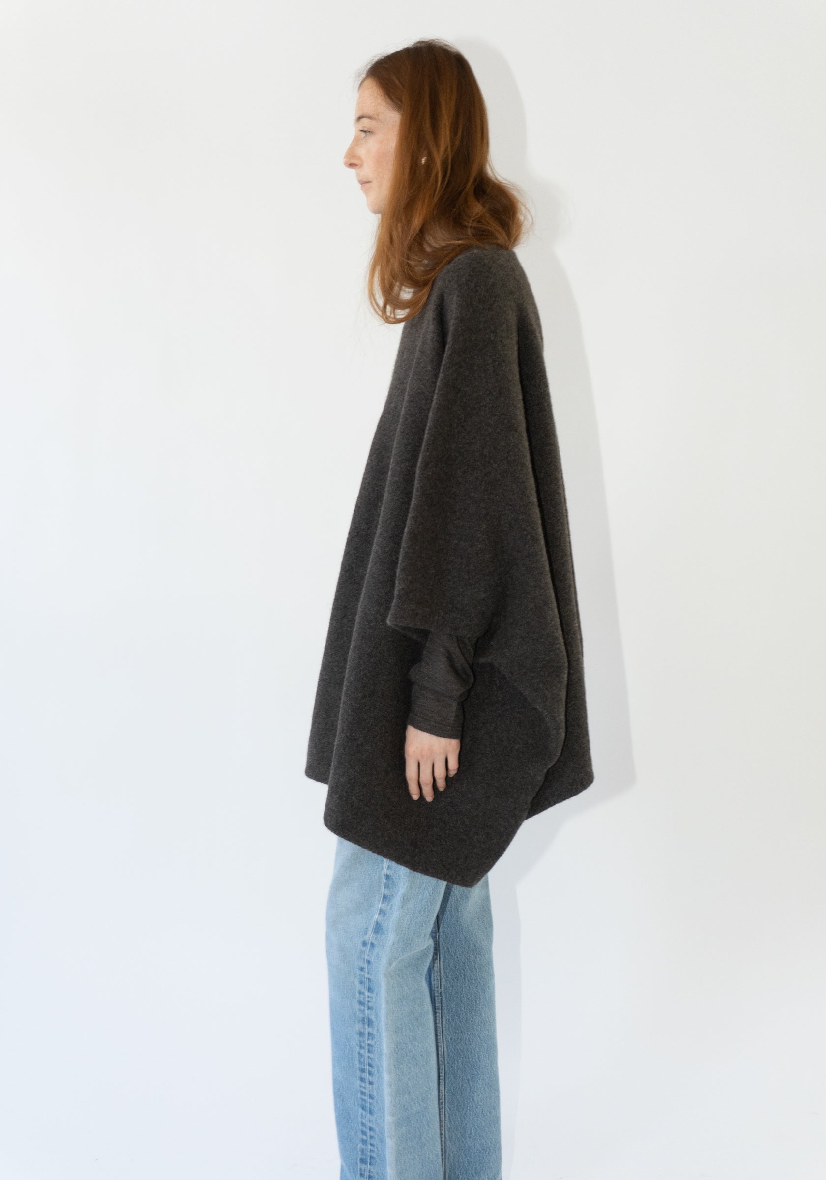Horizontal Poncho in Blackened