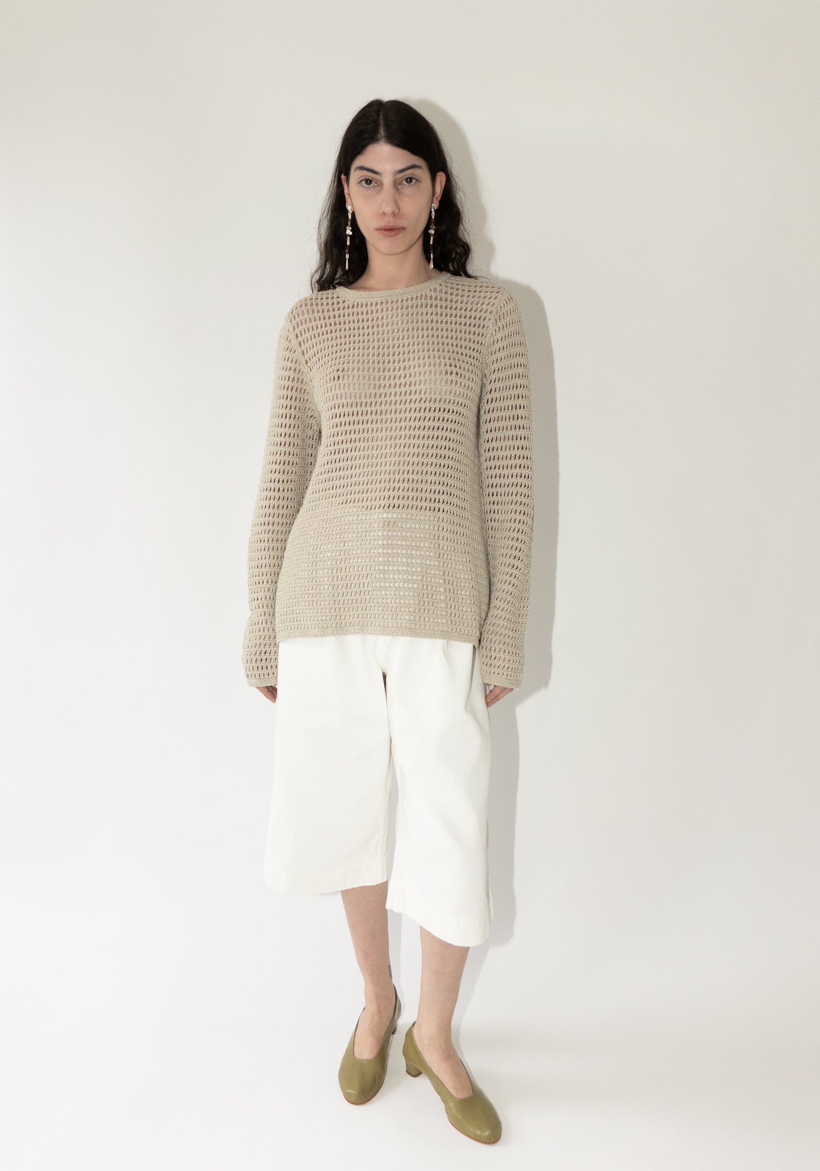 Net Pullover in Flax