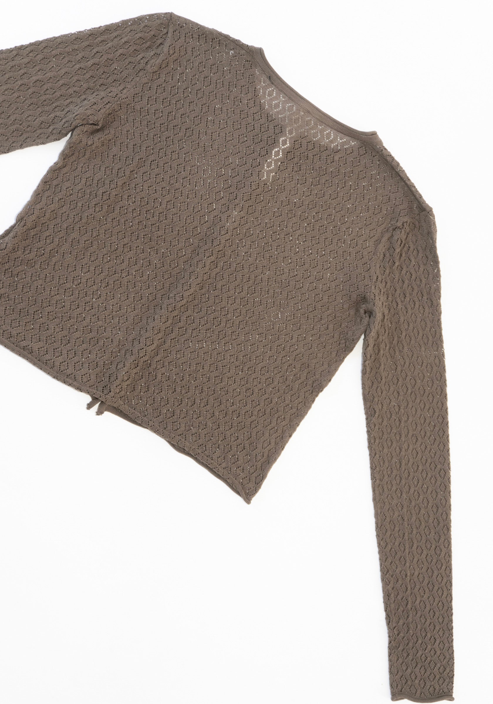 Pointelle Cardigan in Earth