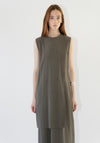 Raw Layer Dress in Clay