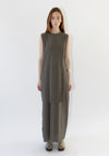 Raw Layer Dress in Clay