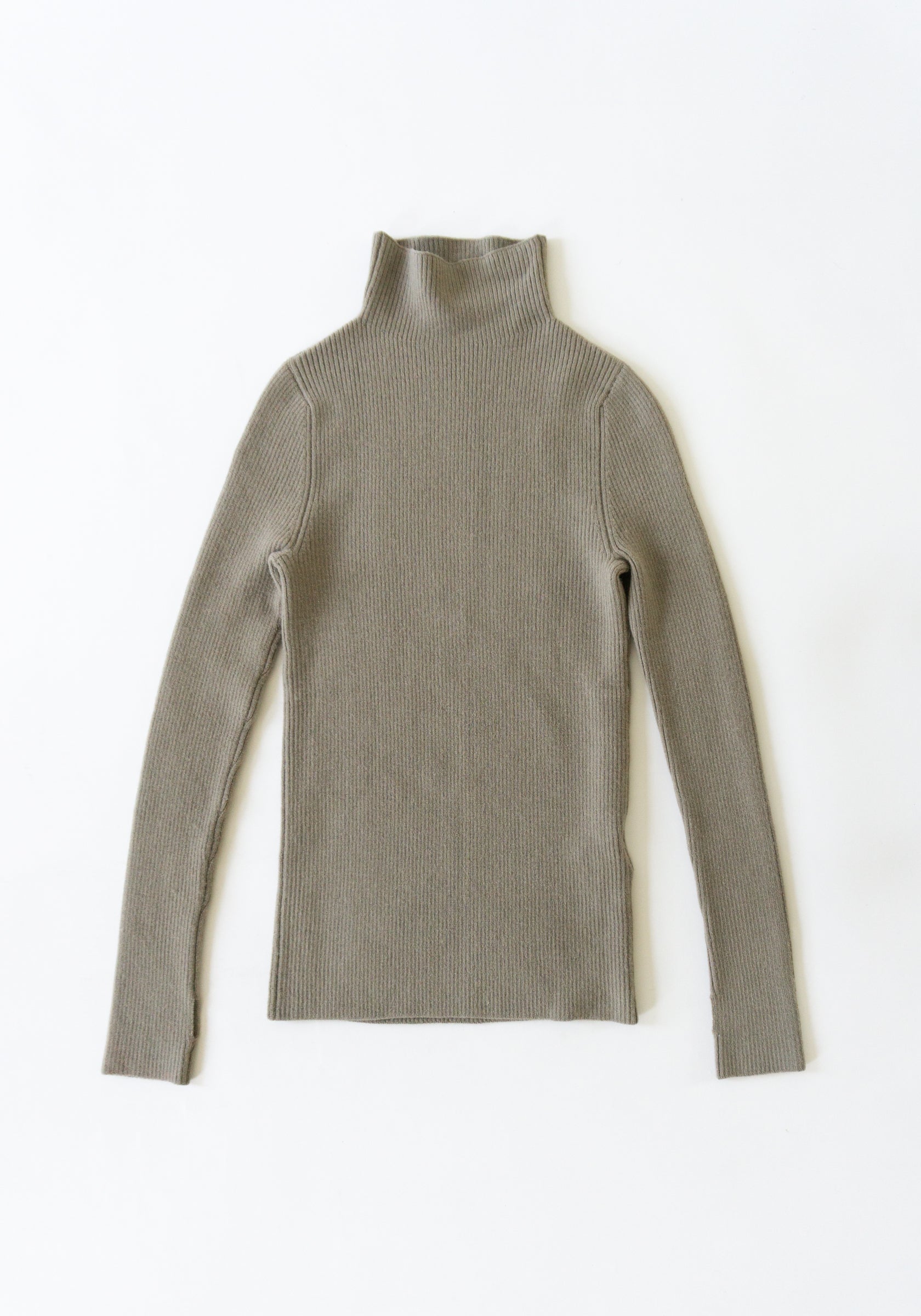 Rib Mockneck Sweater in Stoneware