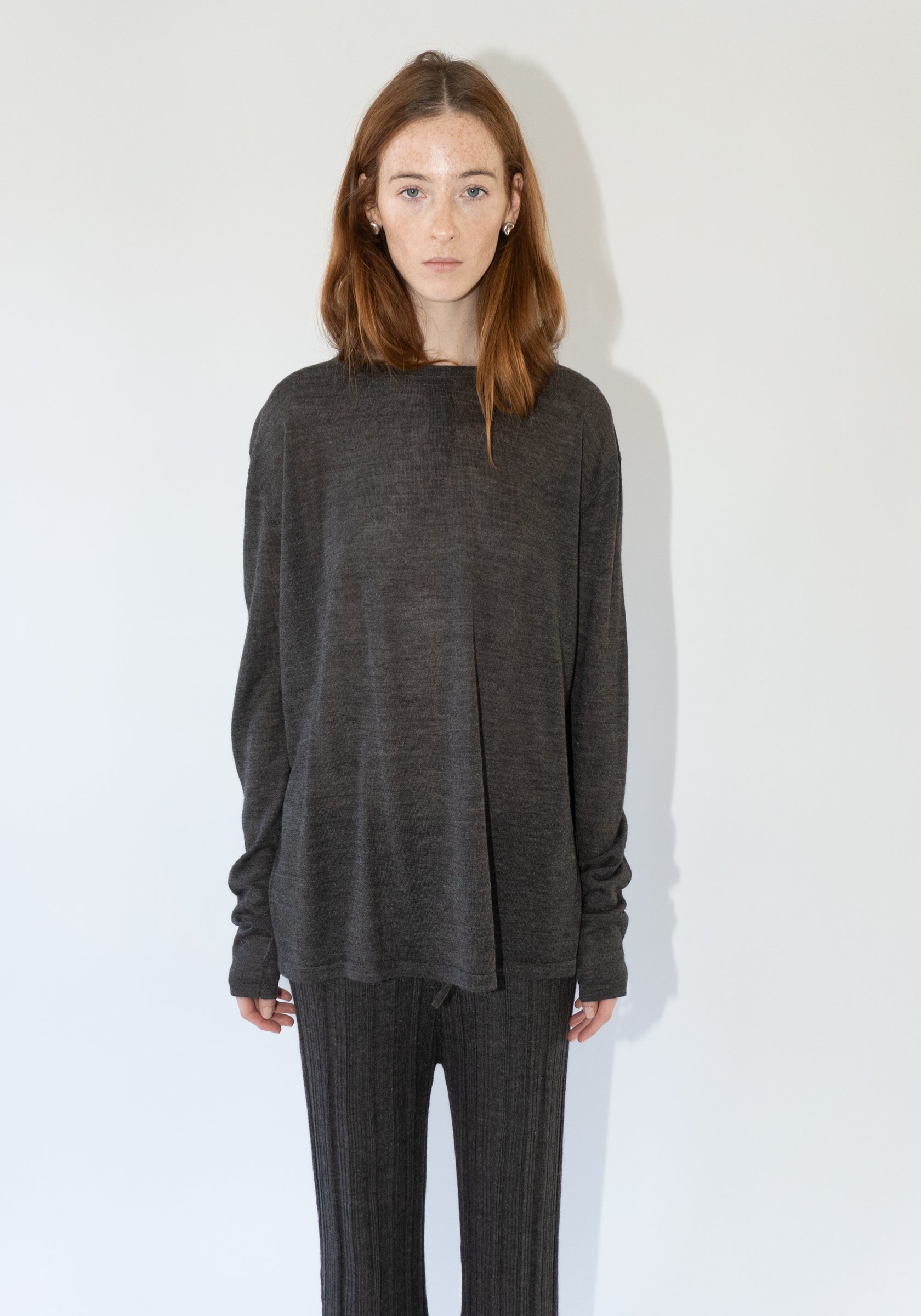 Super Fine Crewneck in Blackened