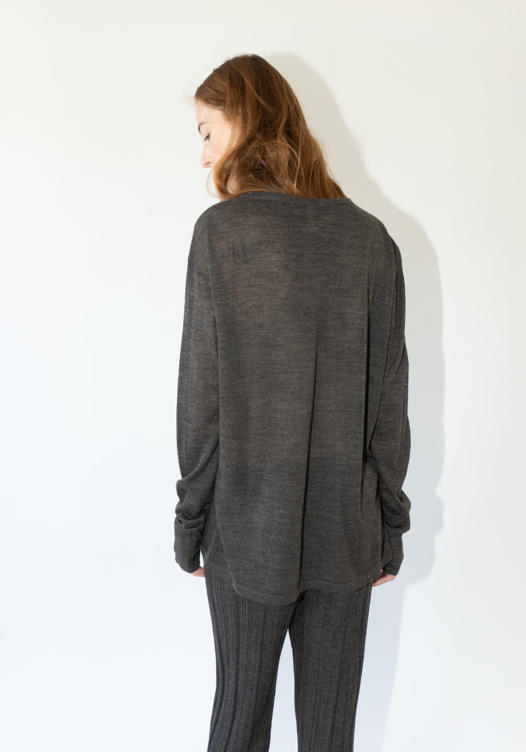 Super Fine Crewneck in Blackened