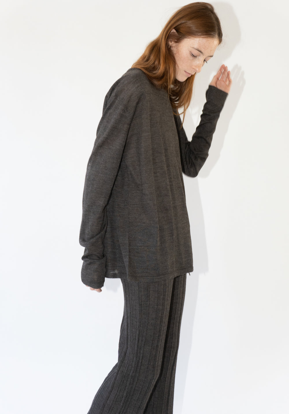 Super Fine Crewneck in Blackened