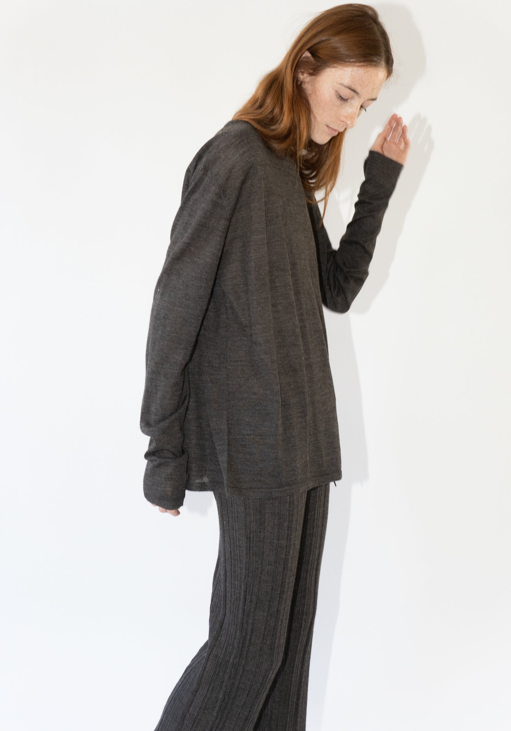 Super Fine Crewneck in Blackened