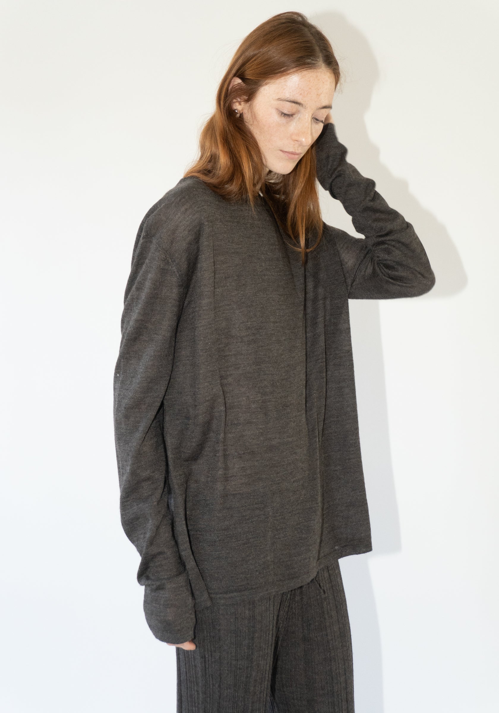 Super Fine Crewneck in Blackened