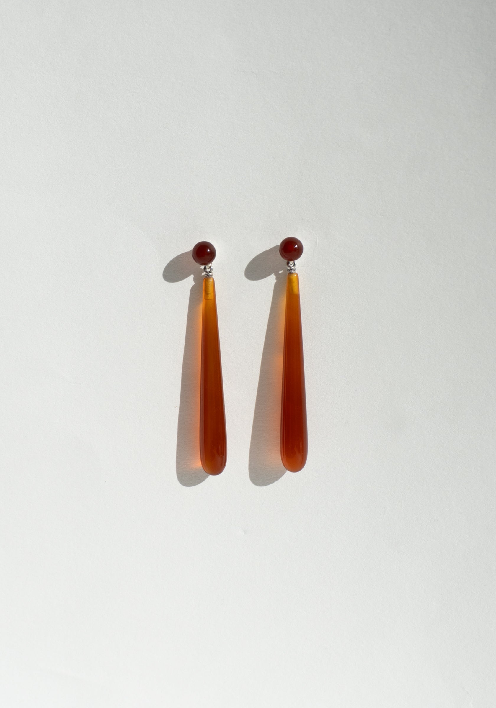 Drop Carnelian Earrings