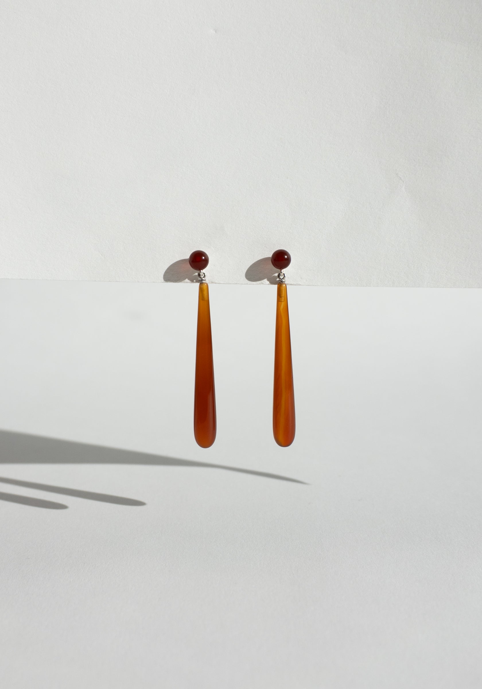 Drop Carnelian Earrings