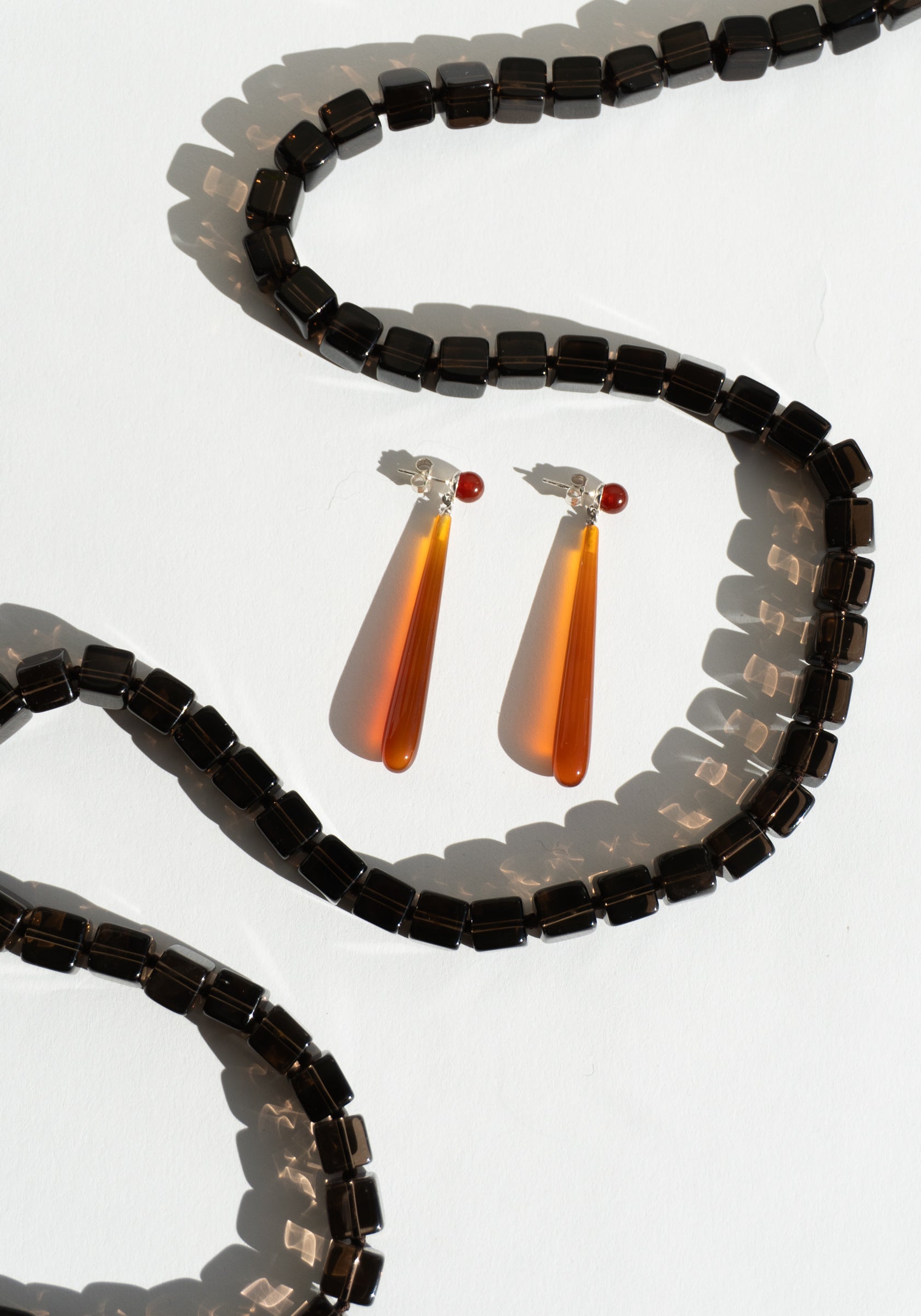 Drop Carnelian Earrings
