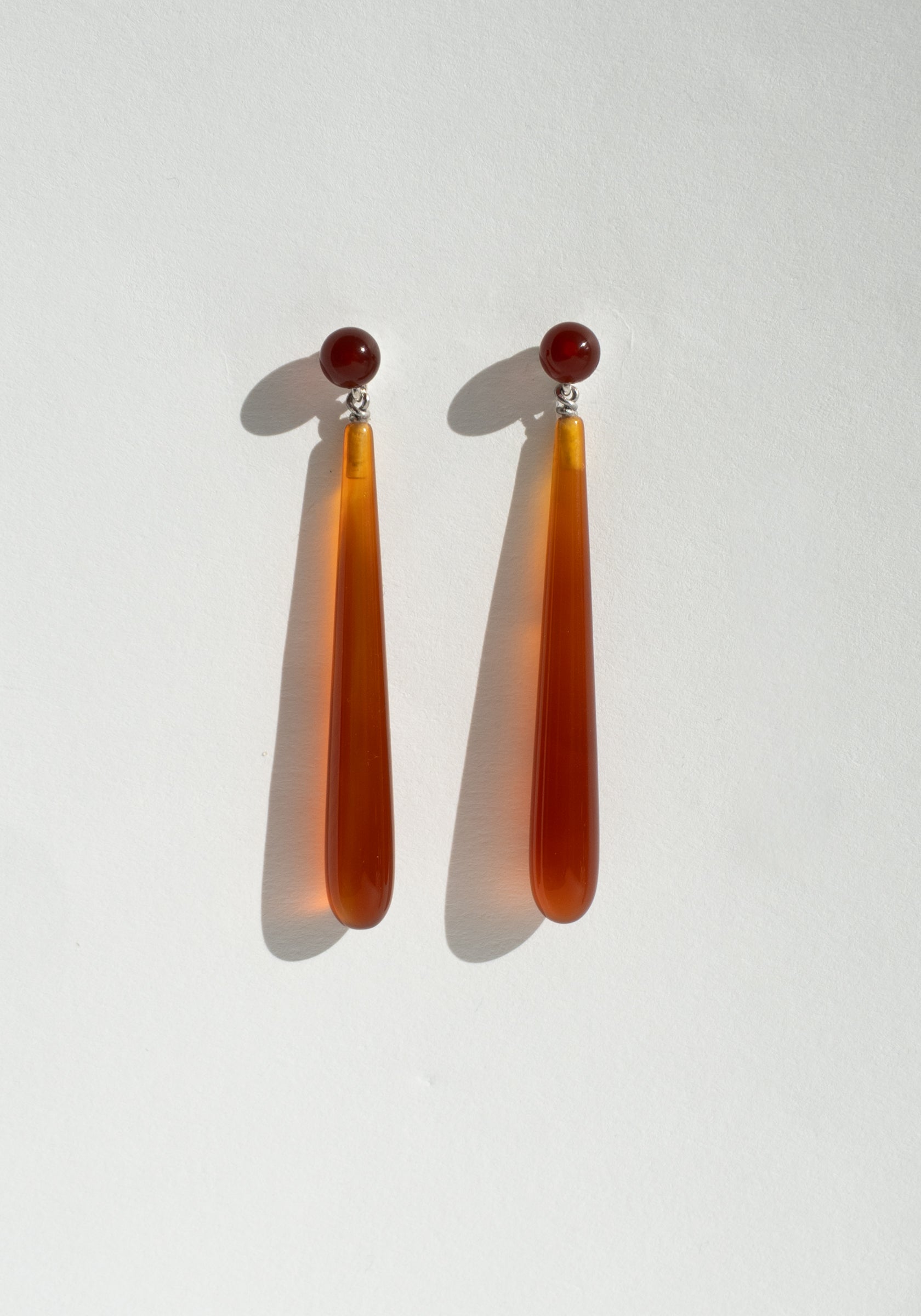 Drop Carnelian Earrings