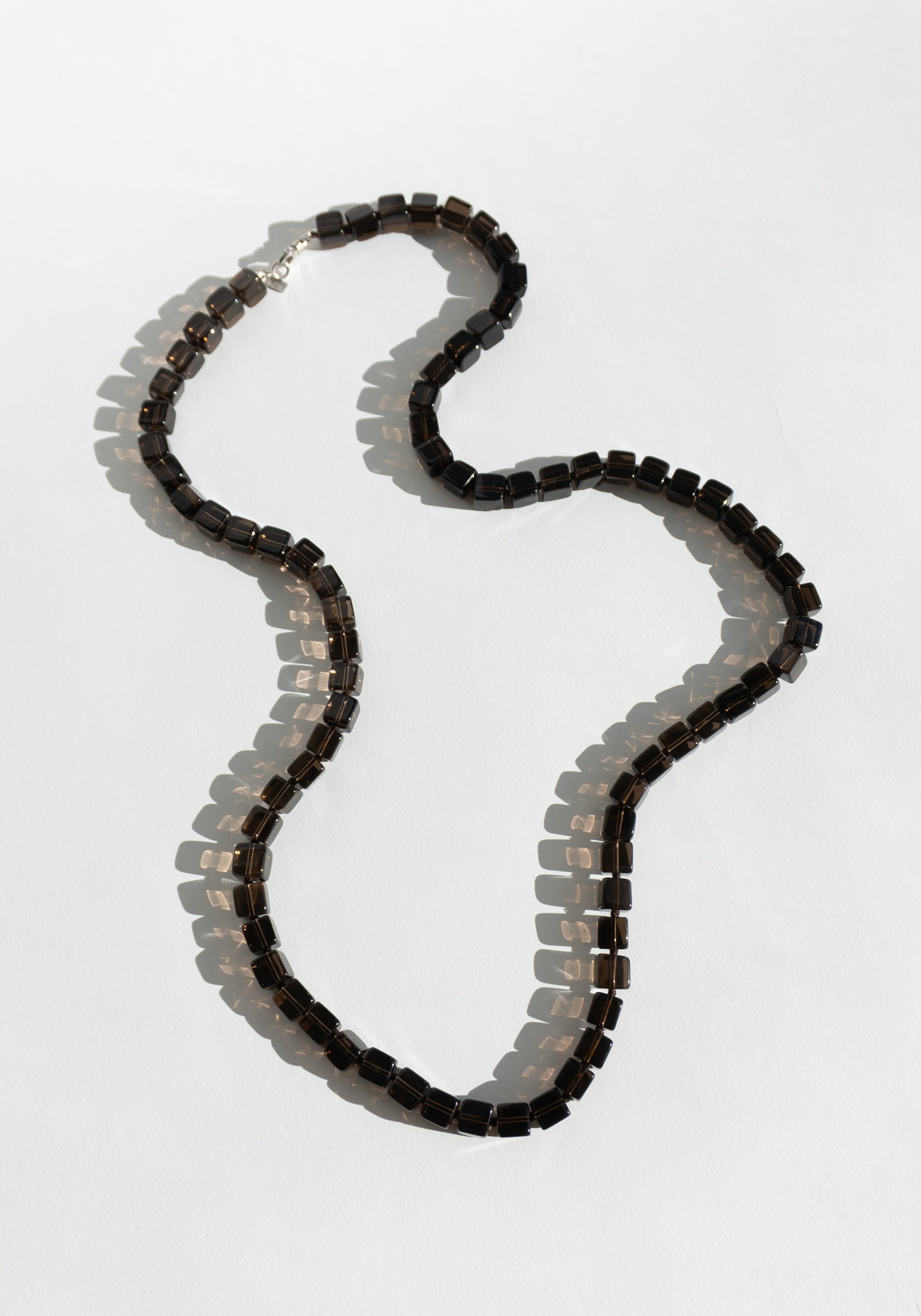 Tina Smokey Quartz Cube Necklace