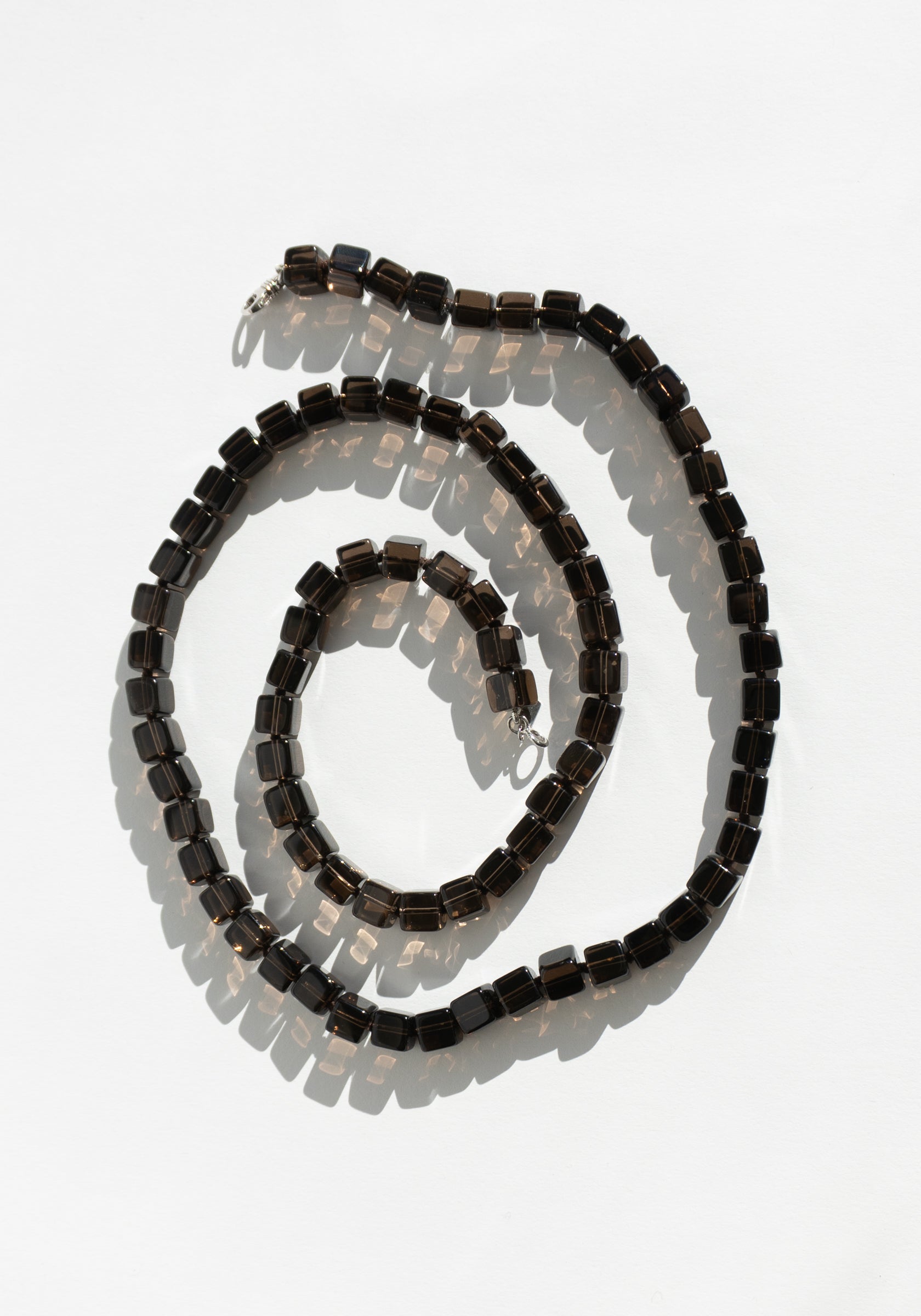 Tina Smokey Quartz Cube Necklace