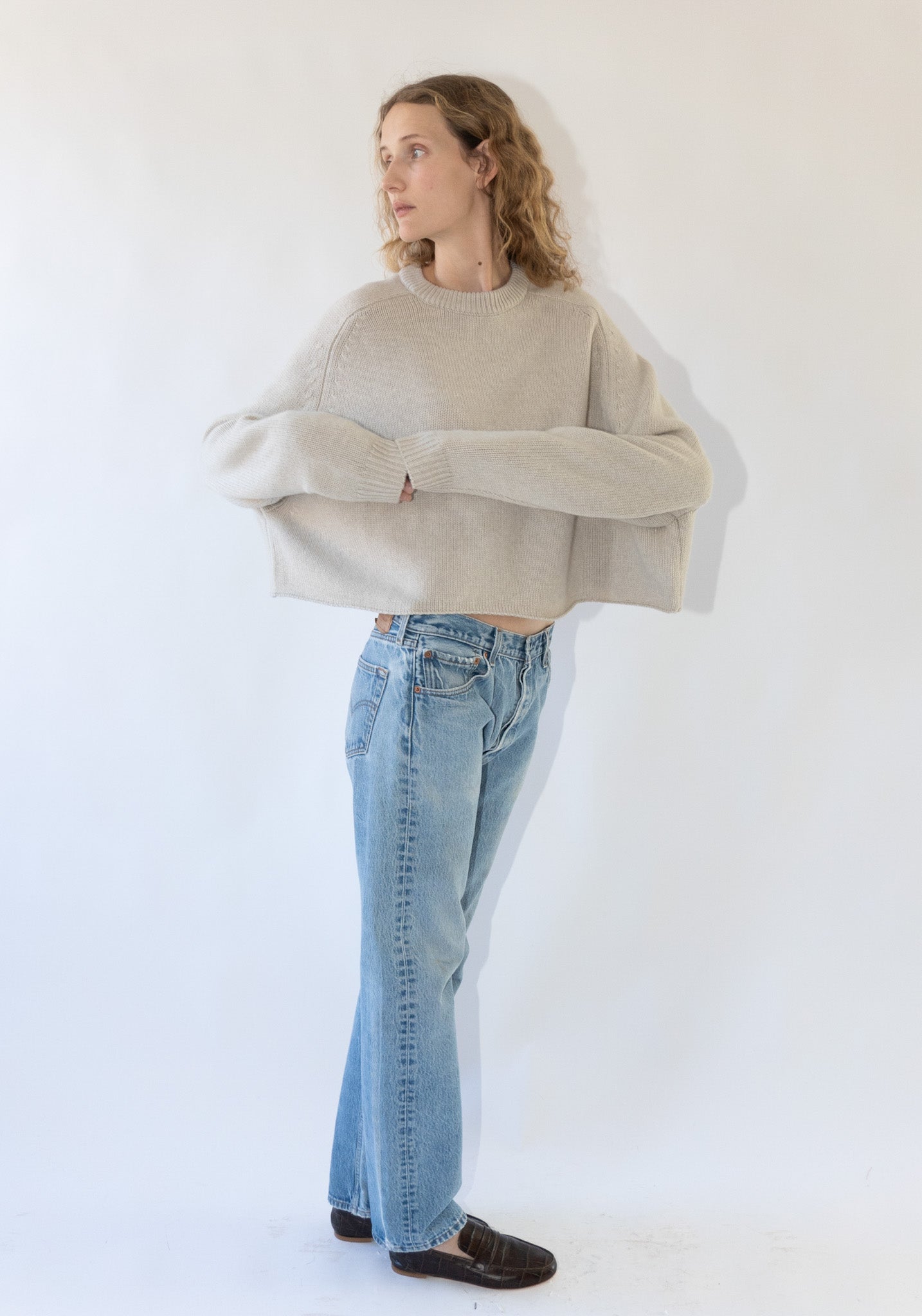 Lisa Yang Karine Sweater in Oyster