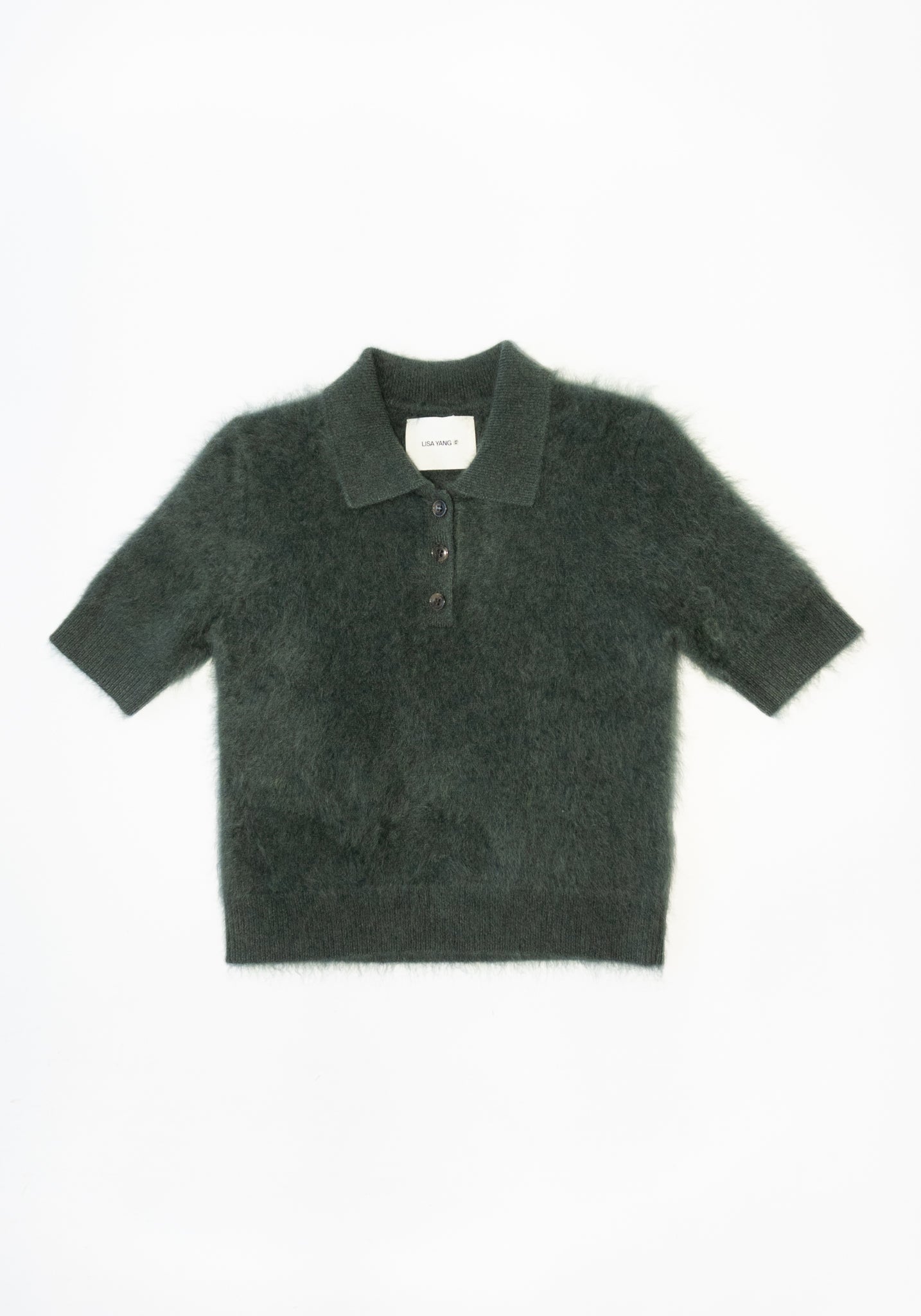 Lisa Yang Carolyn Sweater in Olive Brushed