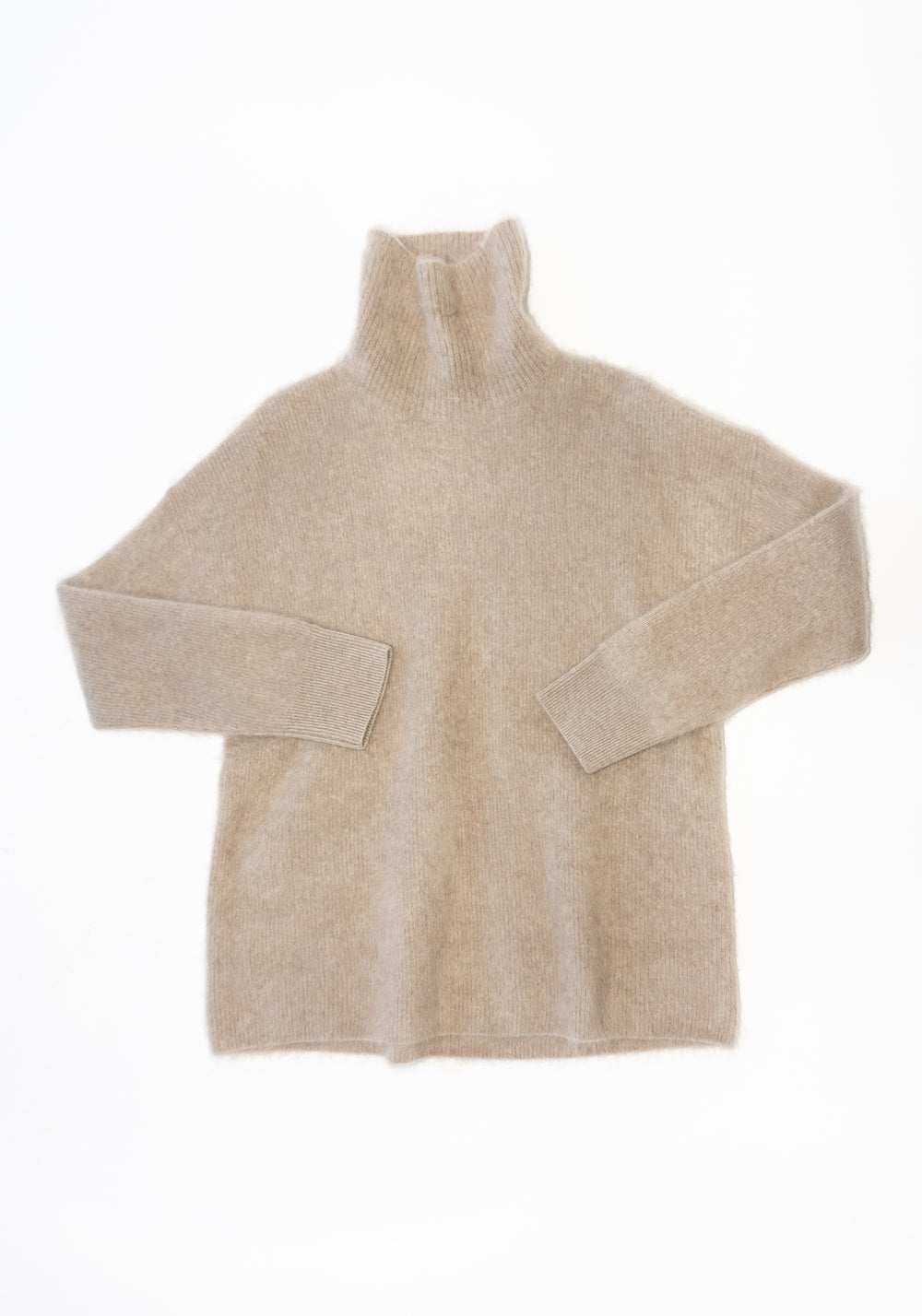 Lisa Yang Cashmere Teresa Brushed Sweater in Mole