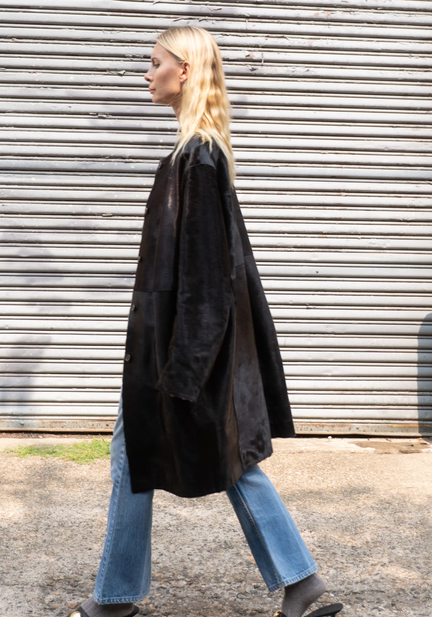 Loulou De Saison Miller Calfskin Coat in Coffee