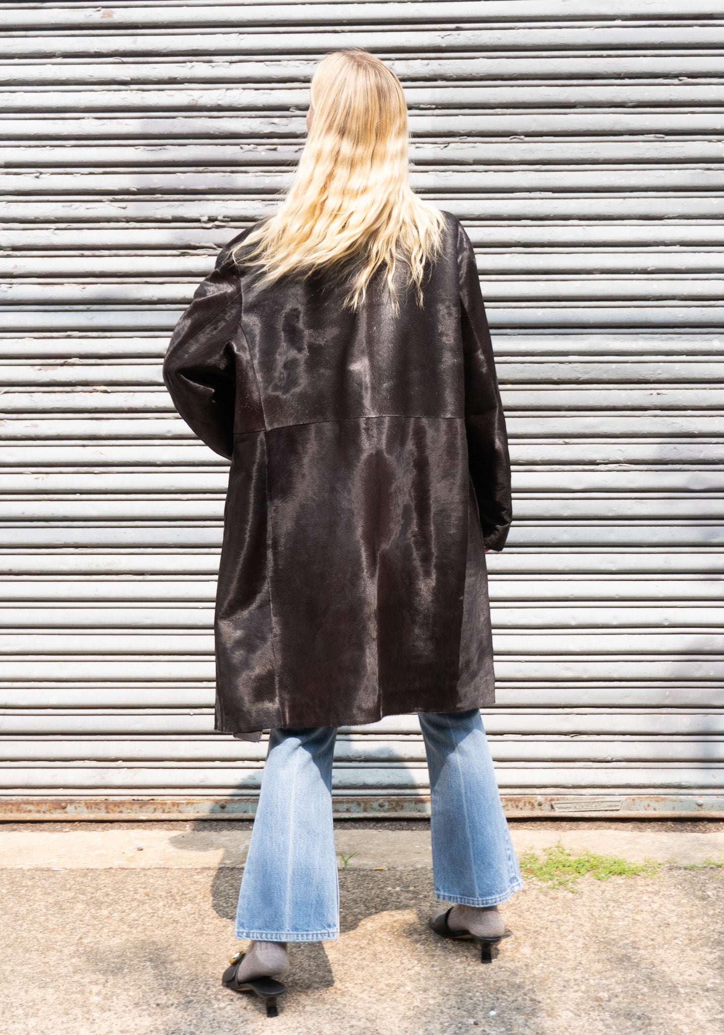 Loulou De Saison Miller Calfskin Coat in Coffee