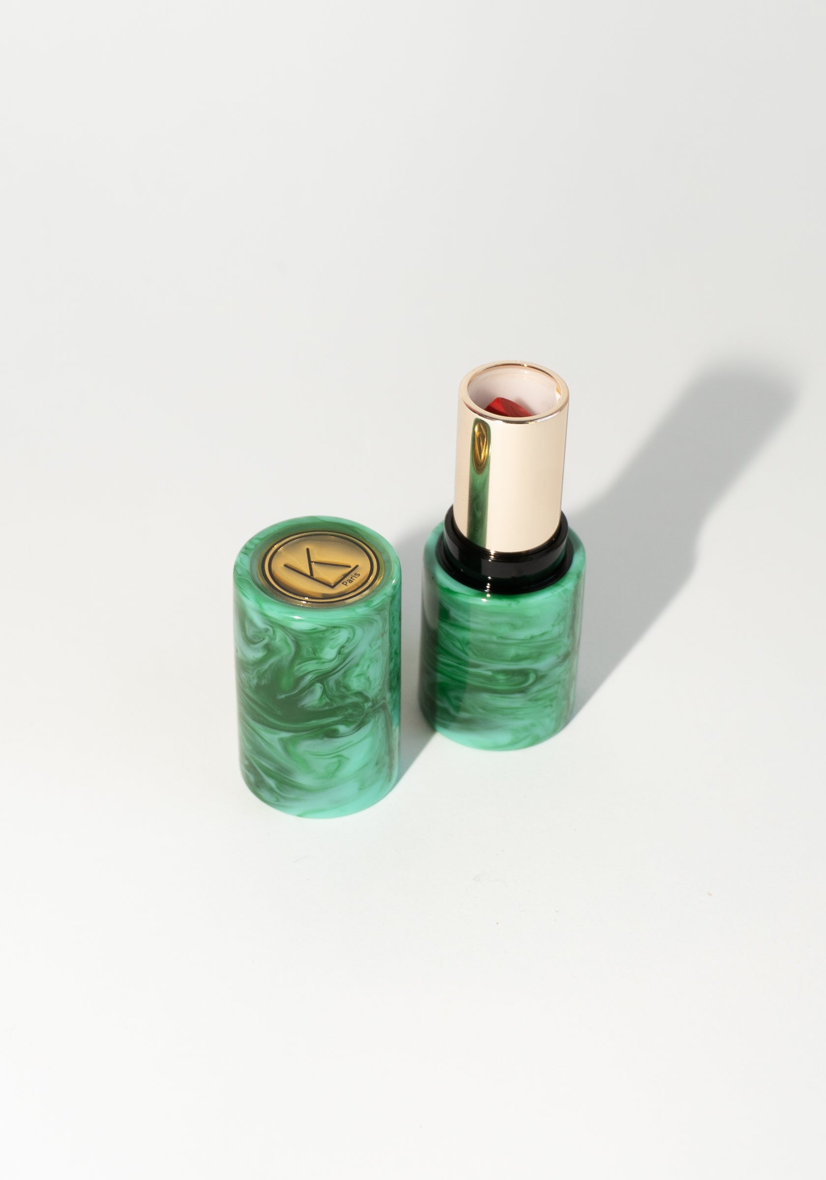 Le Klassic Malachite Lipstick Case with Rouge Alambra Lipstick