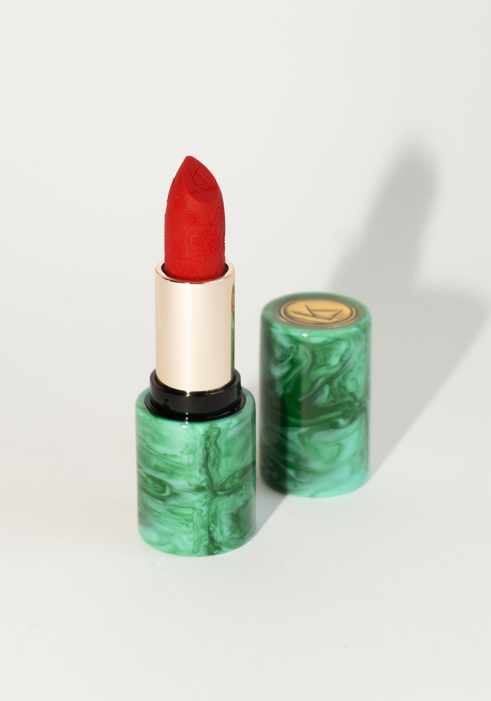 Le Klassic Malachite Lipstick Case with Rouge Alambra Lipstick