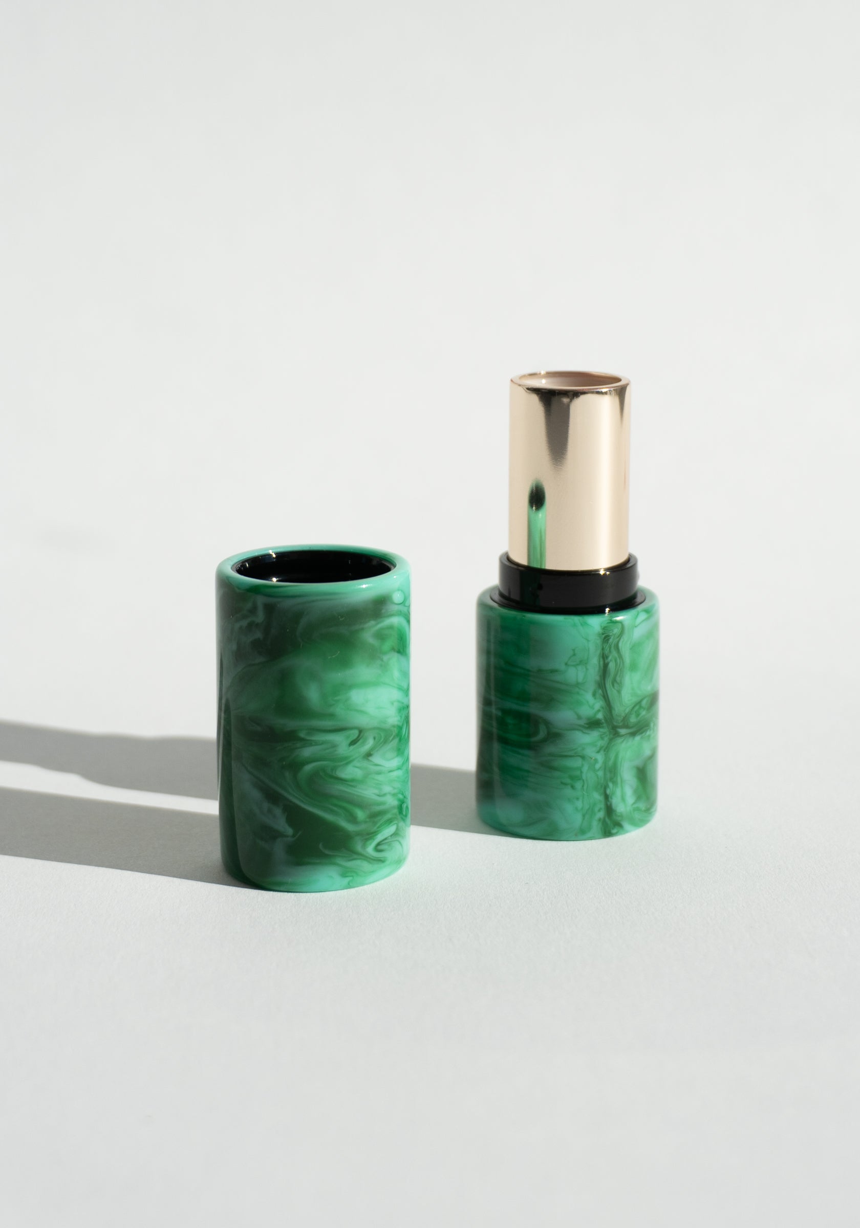 Le Klassic Malachite Lipstick Case with Rouge Alambra Lipstick