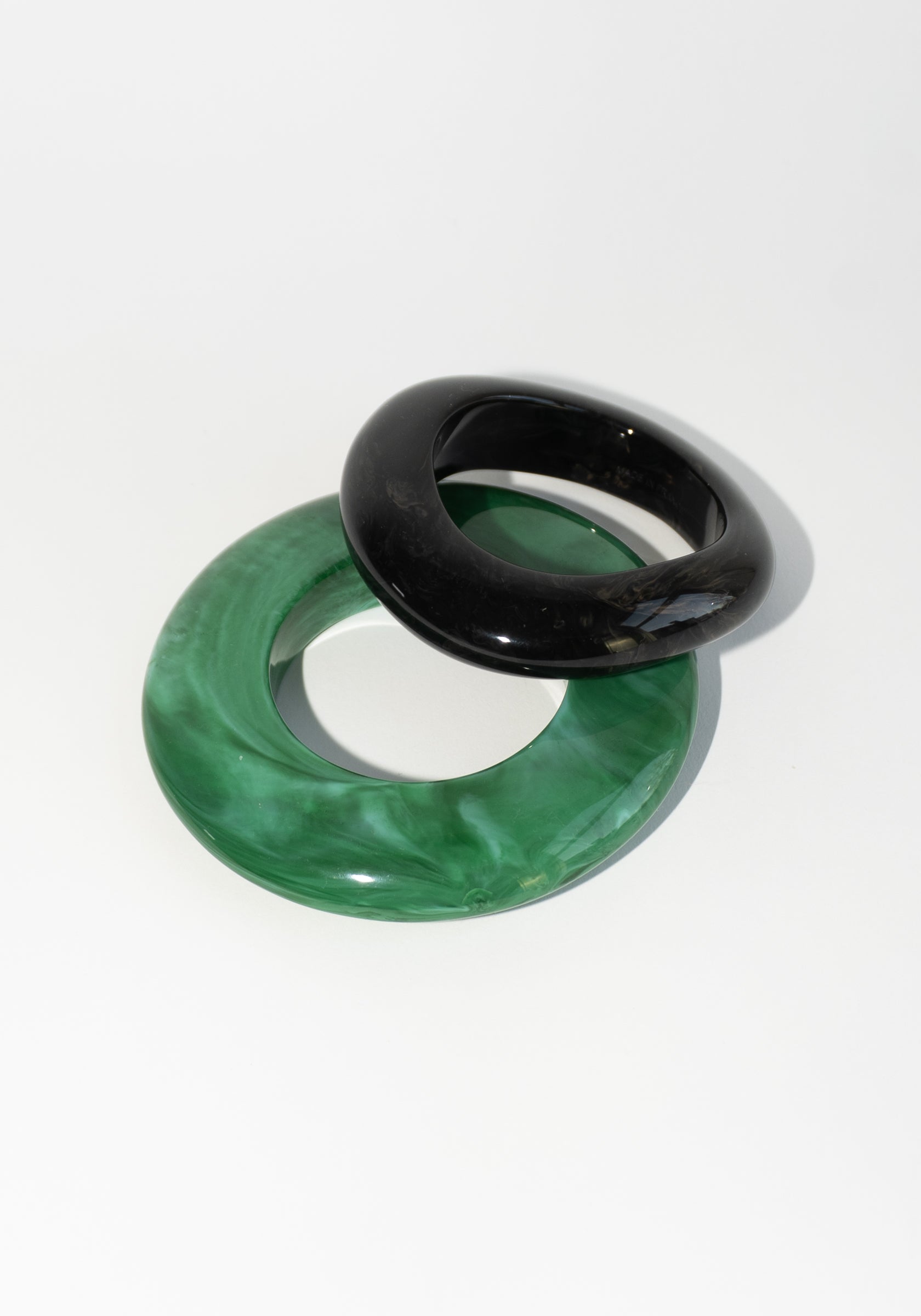 Round Discus Bracelet in Malachite