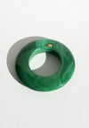 Round Discus Bracelet in Malachite