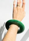 Round Discus Bracelet in Malachite