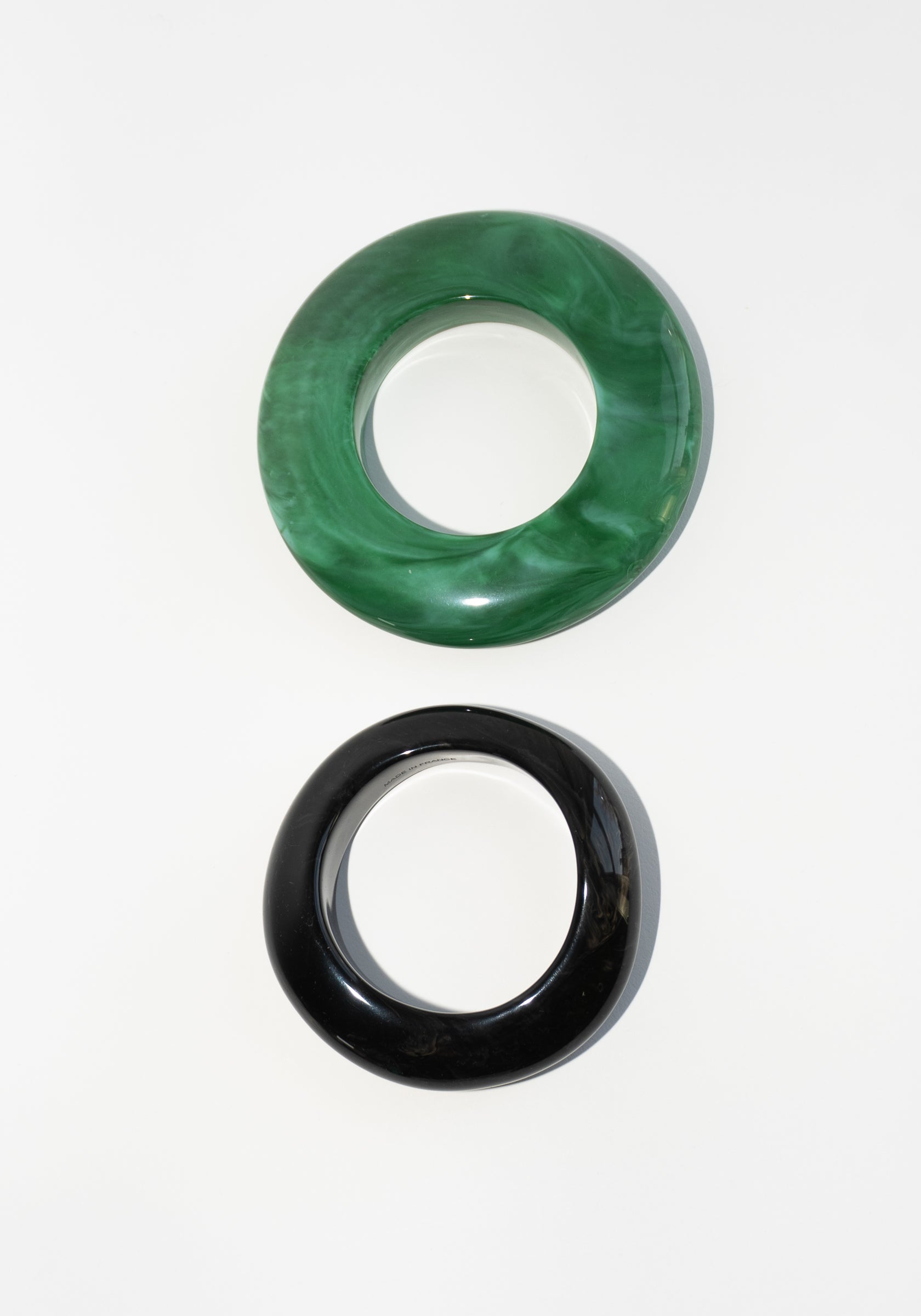 Round Discus Bracelet in Malachite