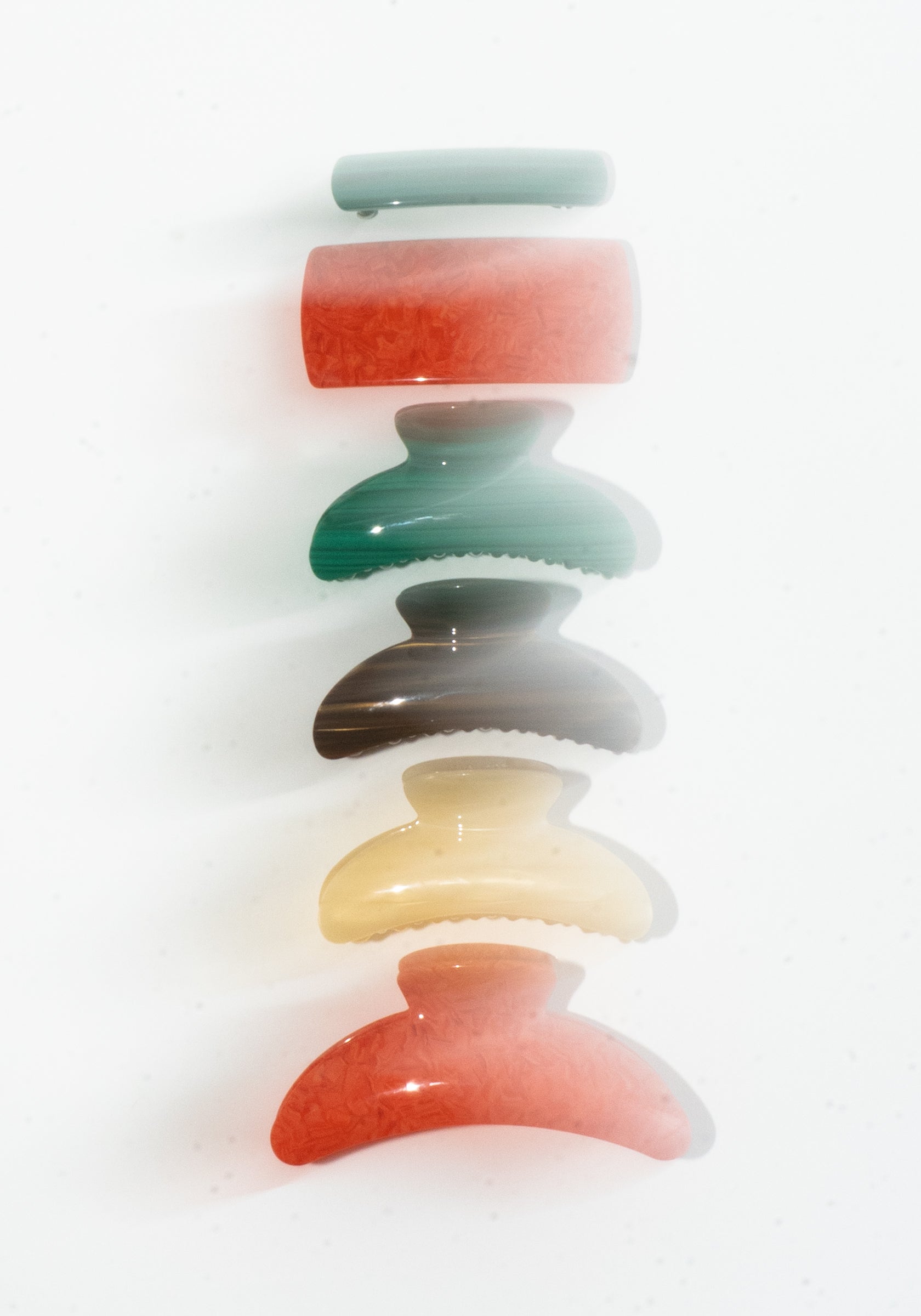 Jumbo Box Barrette in Poppy