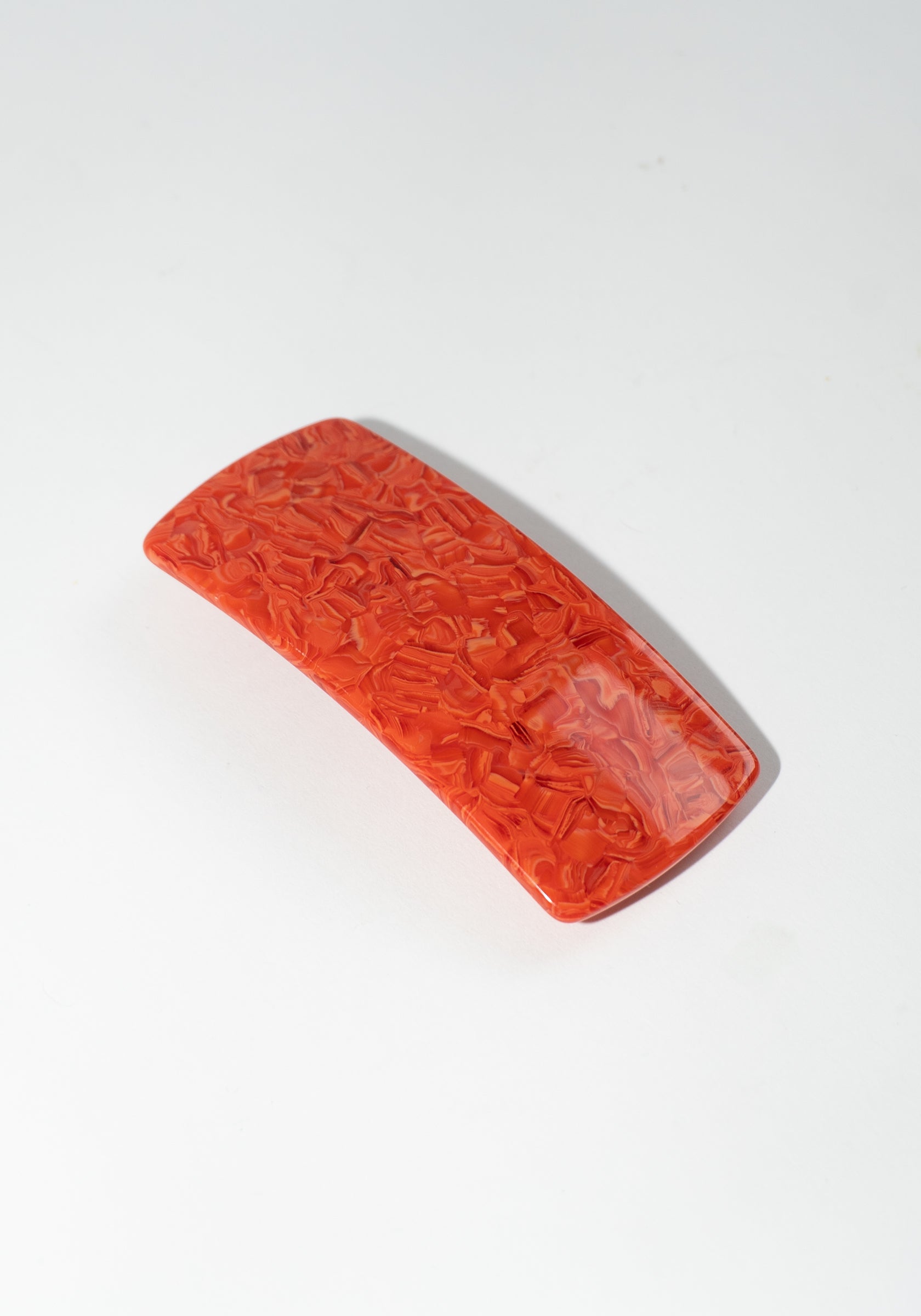Jumbo Box Barrette in Poppy