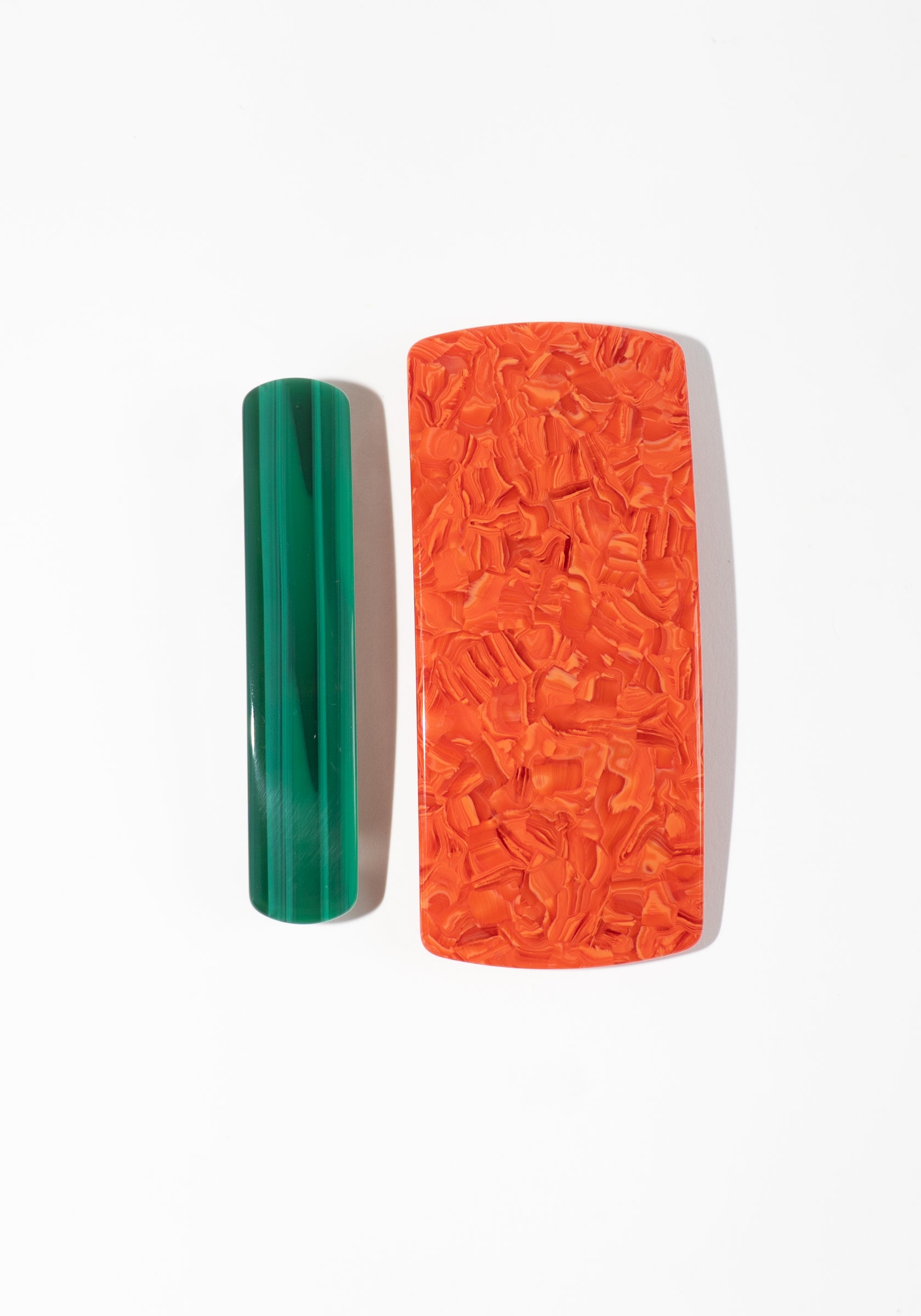 Jumbo Box Barrette in Poppy