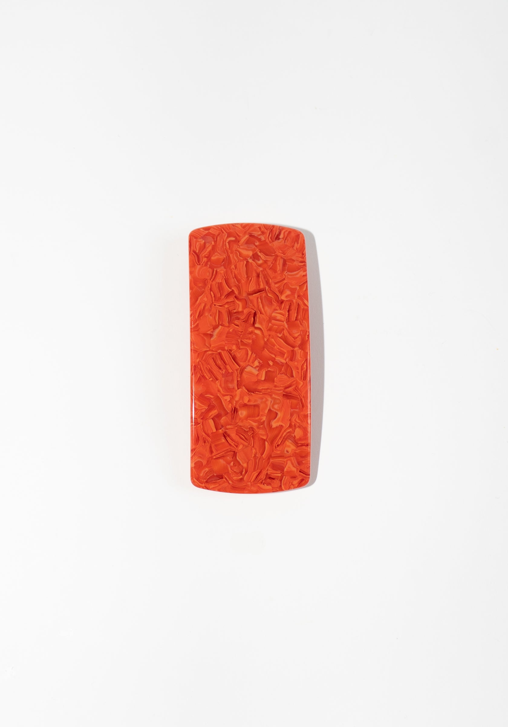 Jumbo Box Barrette in Poppy
