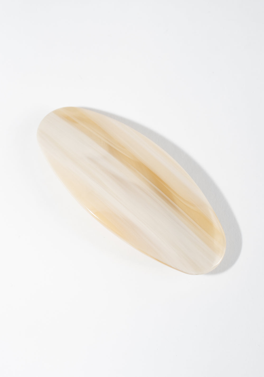 Machete Jumbo Oval Barrette in Alabaster