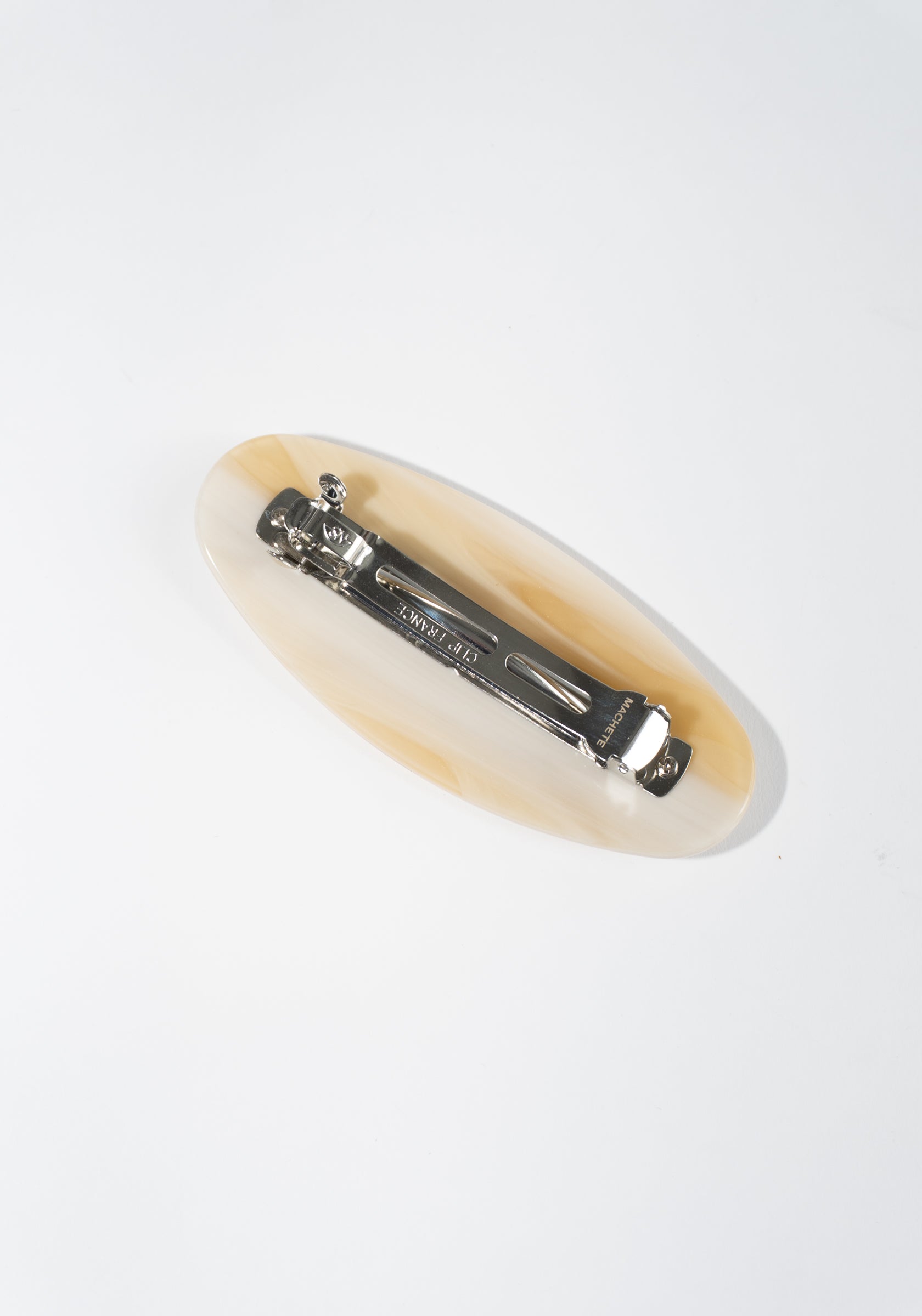 Machete Jumbo Oval Barrette in Alabaster